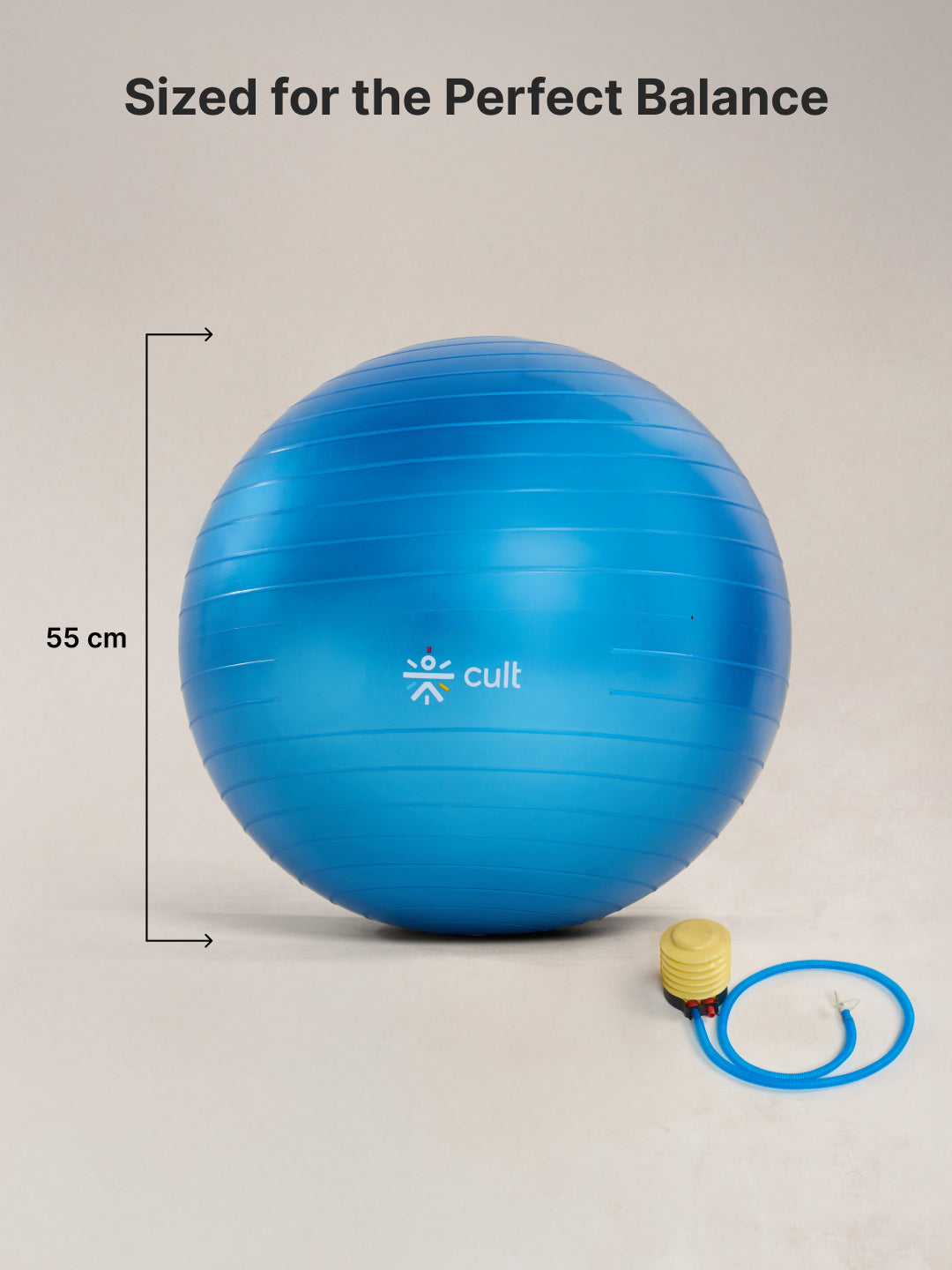 Anti-Burst Versatile Gym Ball with Pump Blue