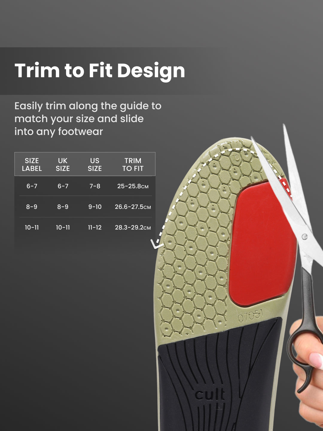 cult Men's Severe Flat Feet-Arch Correct Insoles