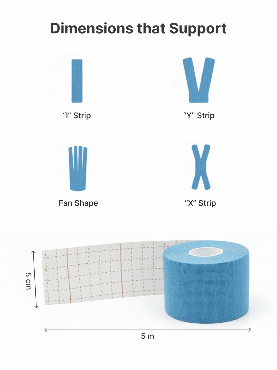 cult Kinesiology Tape Blue - Muscle Support & Injury Recovery