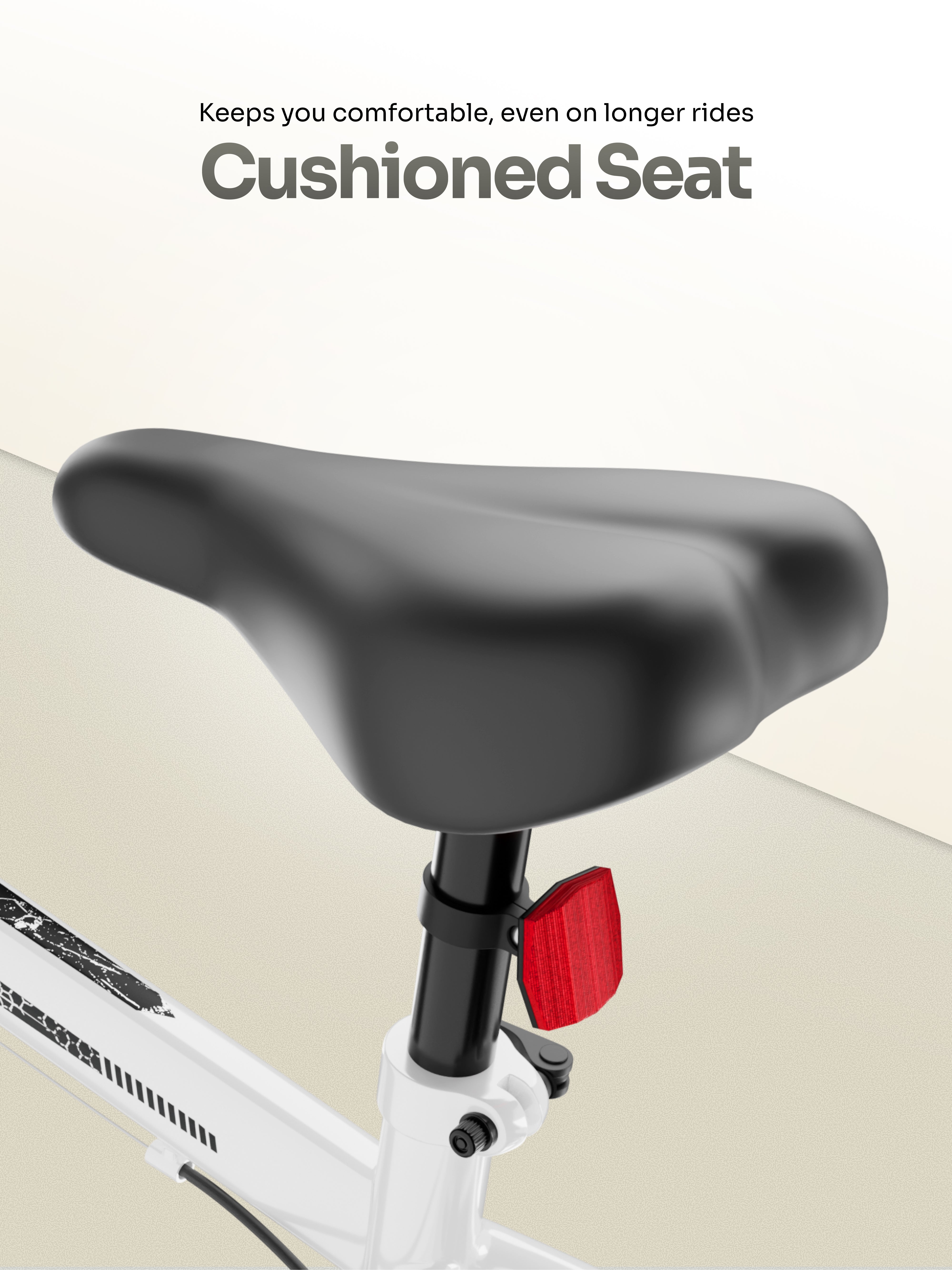 Galaxy Max Mountain Bike Steel 7 Speed Cycle 26 inch Tyre, White With Front Suspension, Single Wall Rim and Dual Disc Brakes Ideal For 5 ft to 5.7 ft