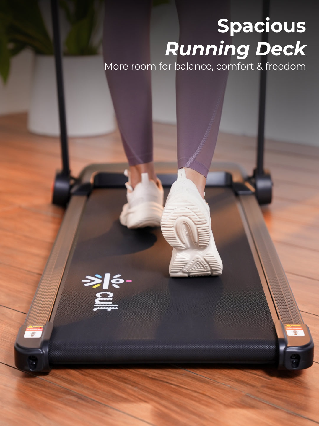 FITKIT by Cult FT98Carbon BLDC Motorized Treadmill (4HP Peak) | 100Kg Max Weight Capacity for Home Gym Equipment