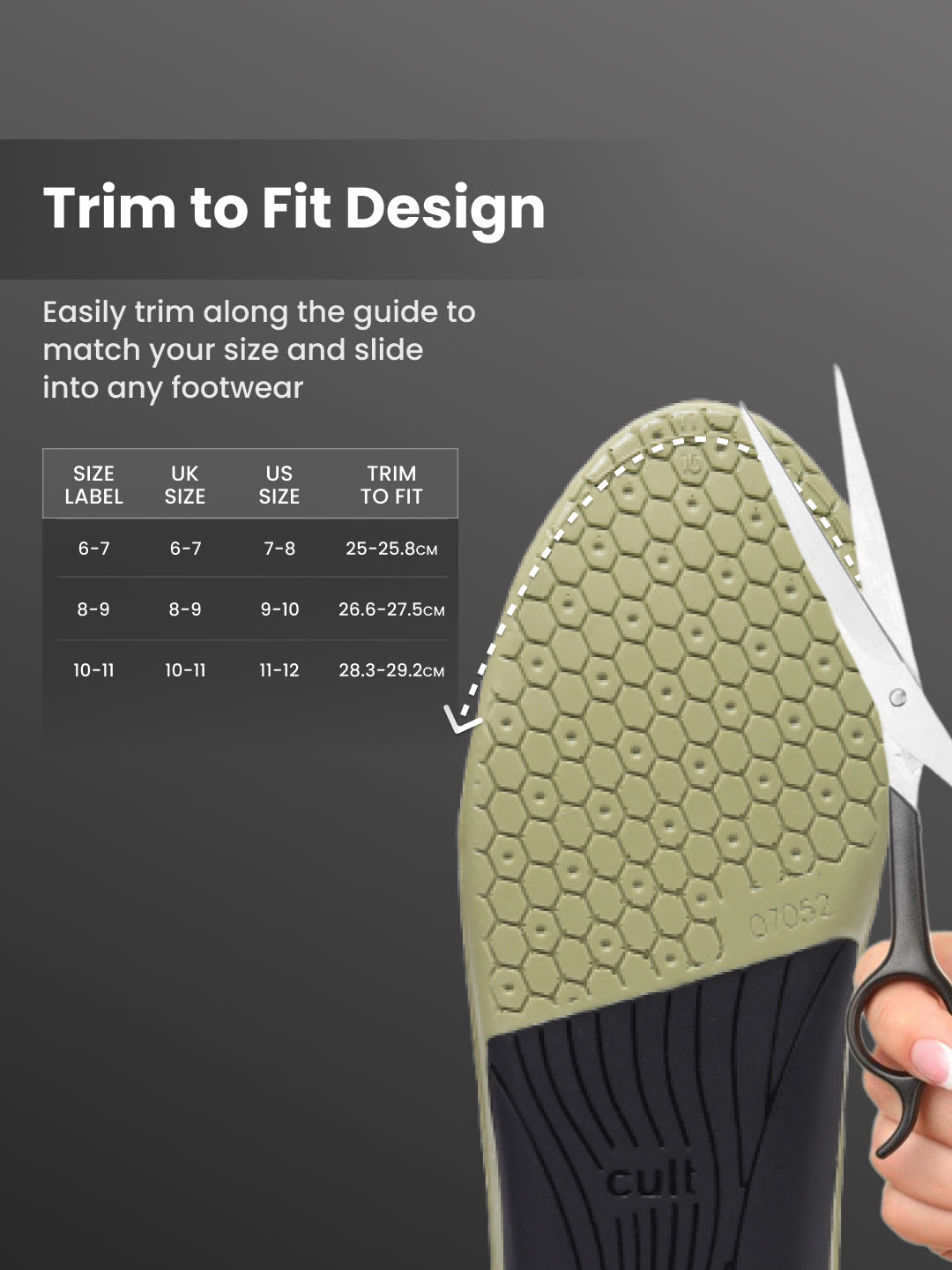 cult Men's High Arch Support- Arch Elevate Insoles