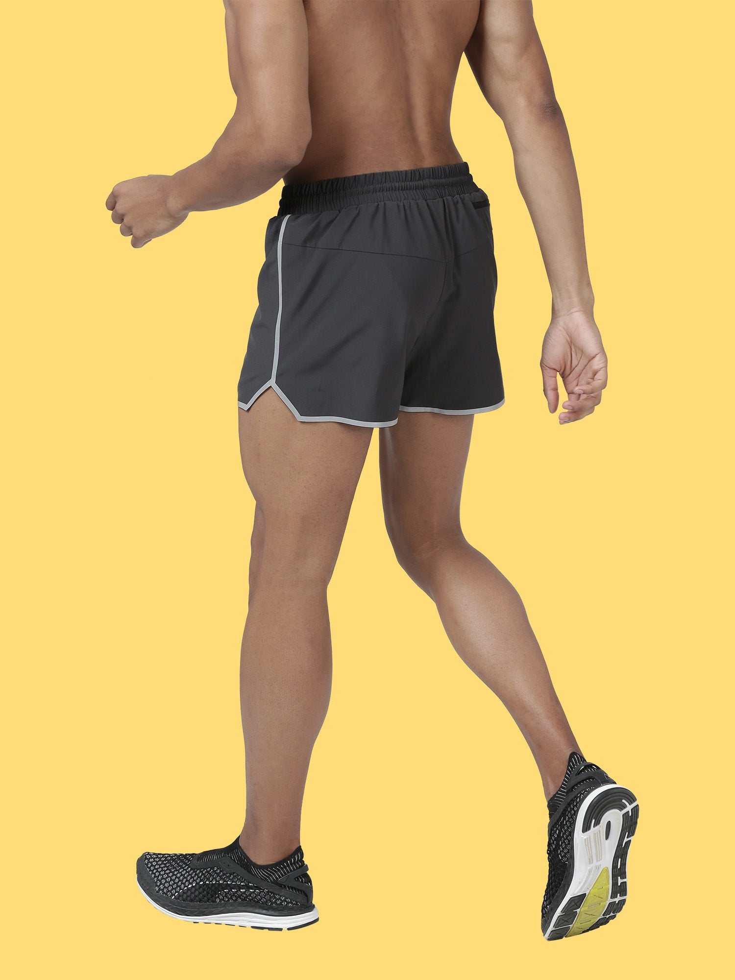Blakout Leap Grey Running Shorts