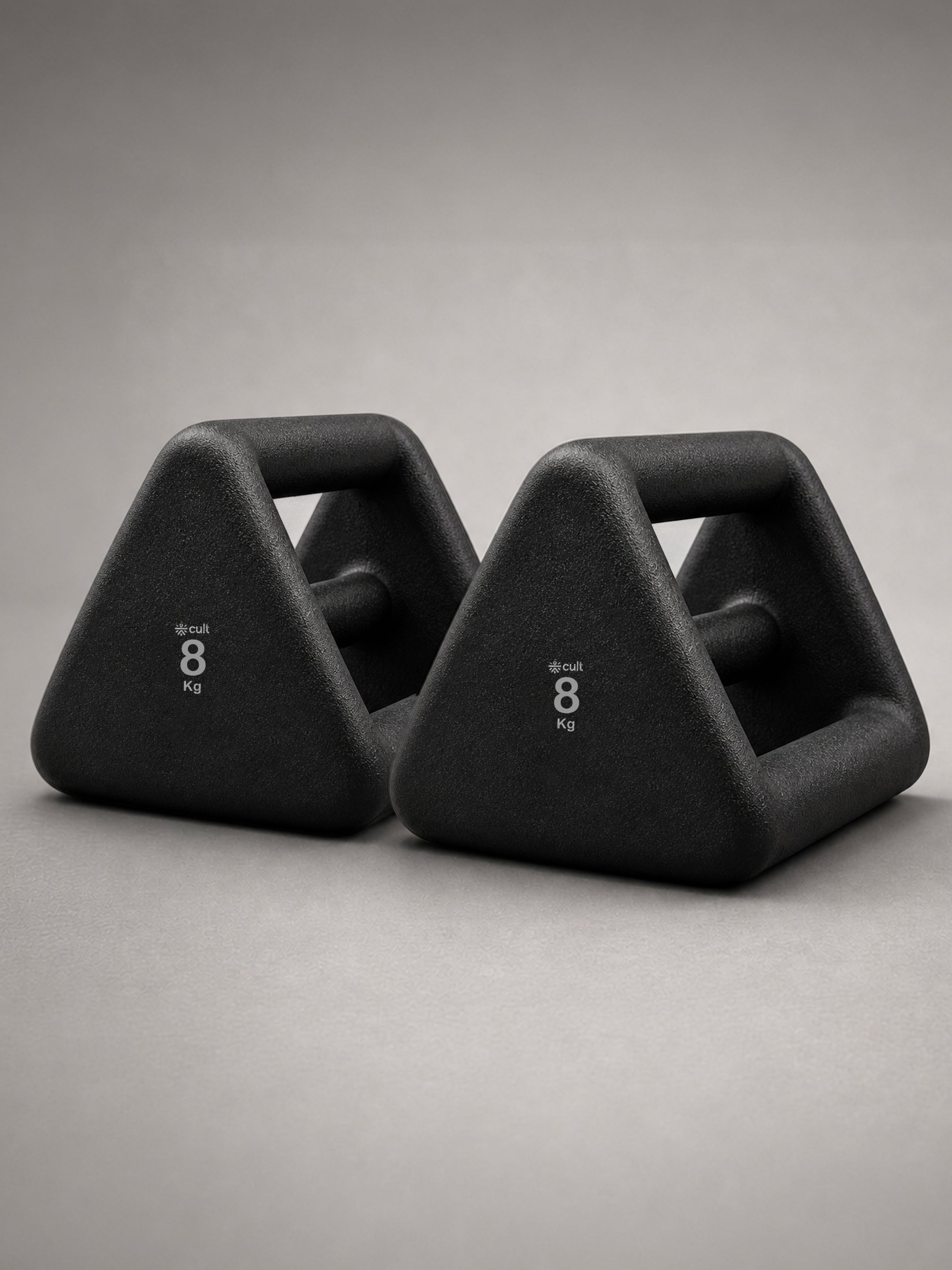 Cult 8 Kg Y-Bell 4-in-1 Dumbbell, Kettlebell, Push-Up Bar & Med Ball | Non-Slip, Rust-Resistant Neoprene Coating | Compact for Home Workout (Pack of 2)