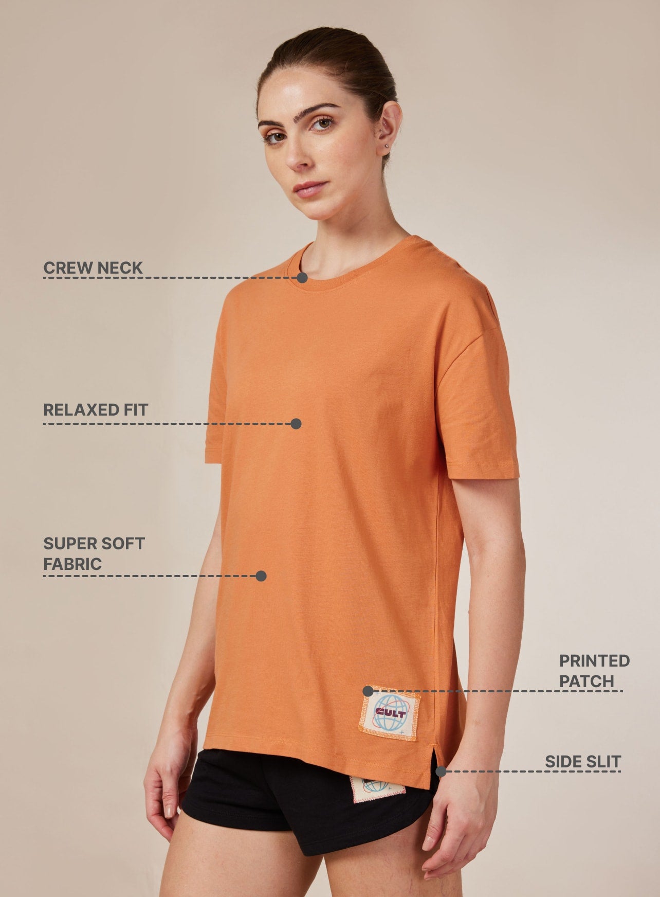 Cult Club Liesure Coral Top