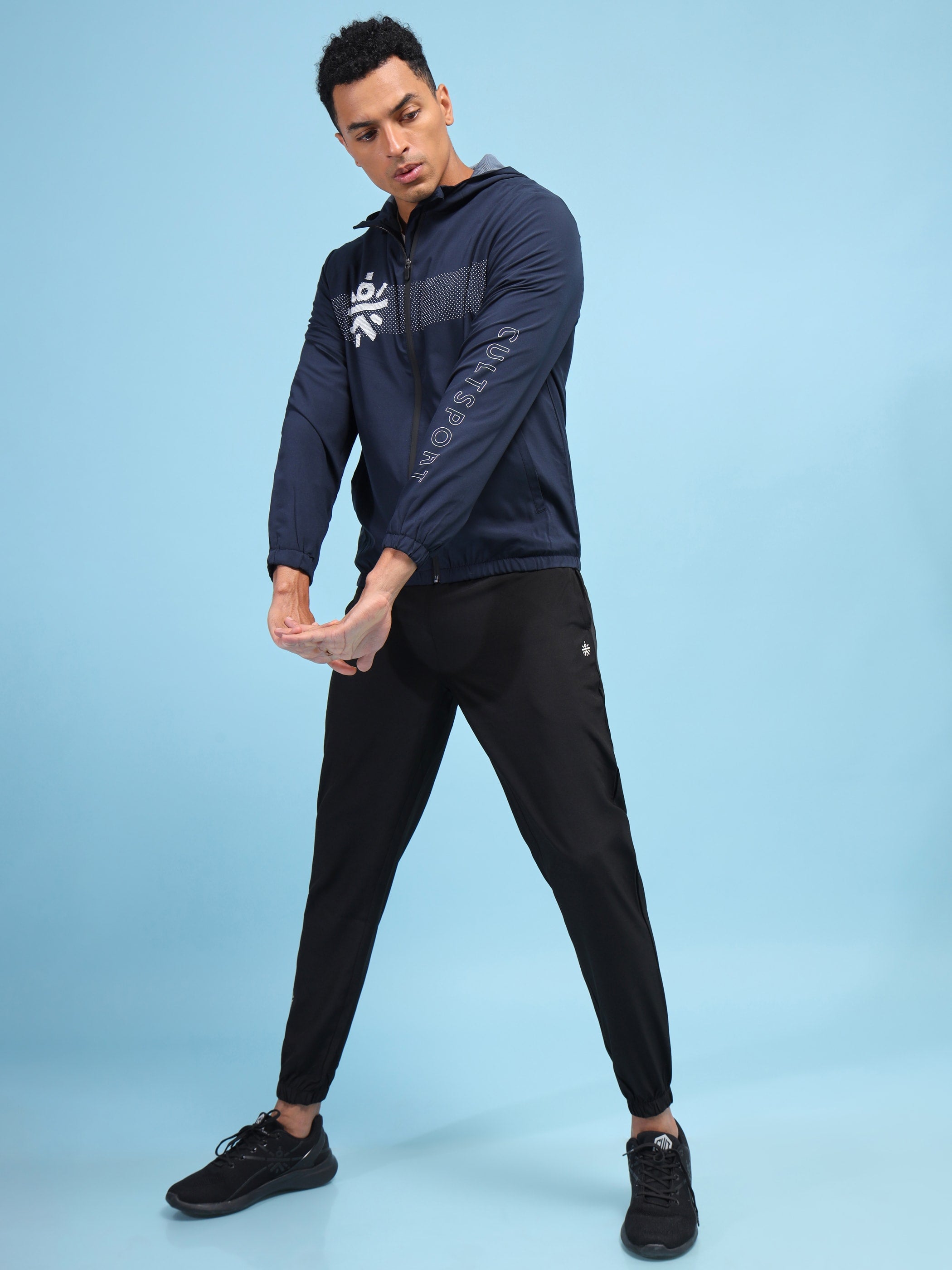 Active Hoodie Zip Through Jacket with Print