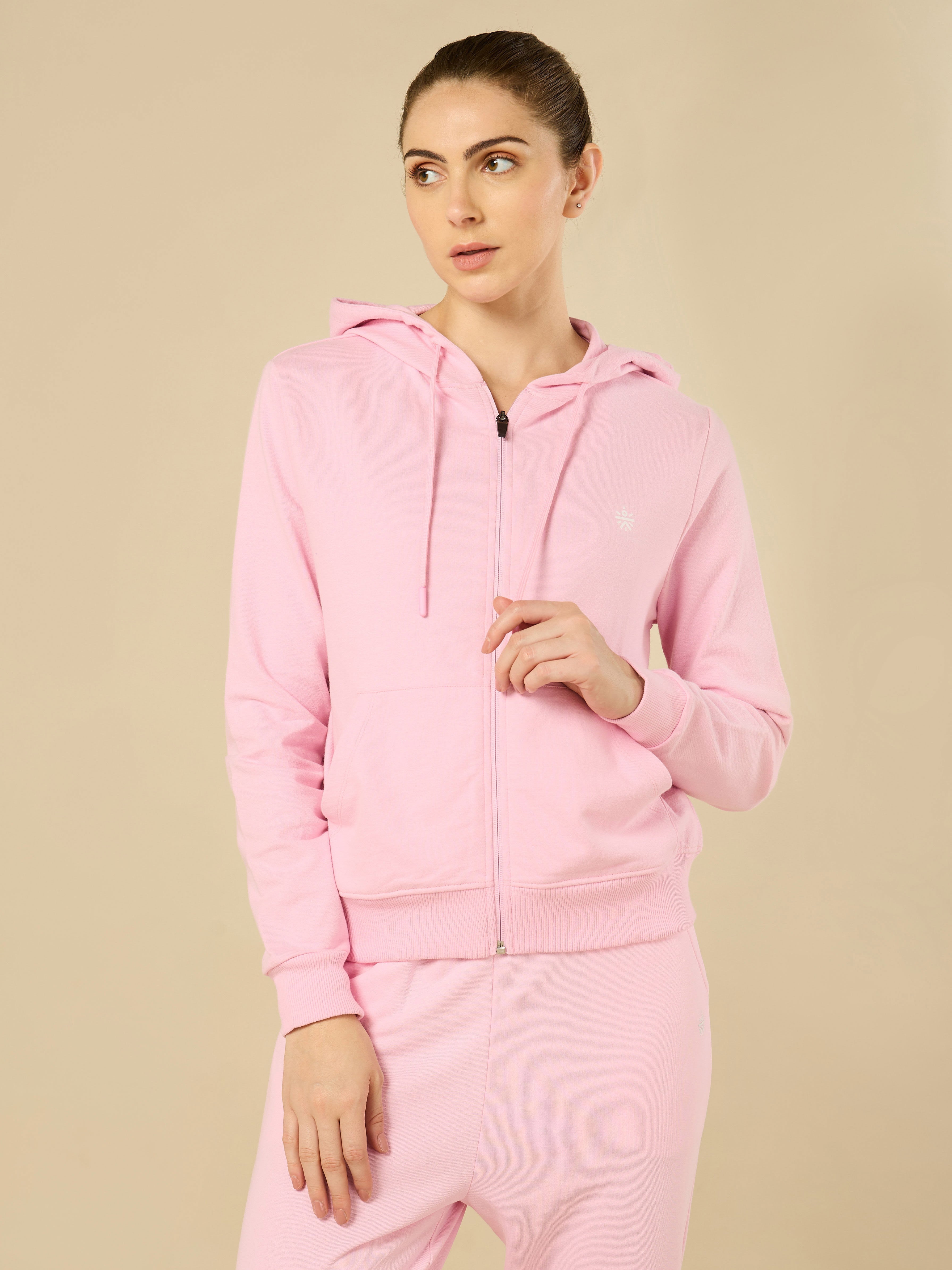 All Day Cover up Pink Hoodie