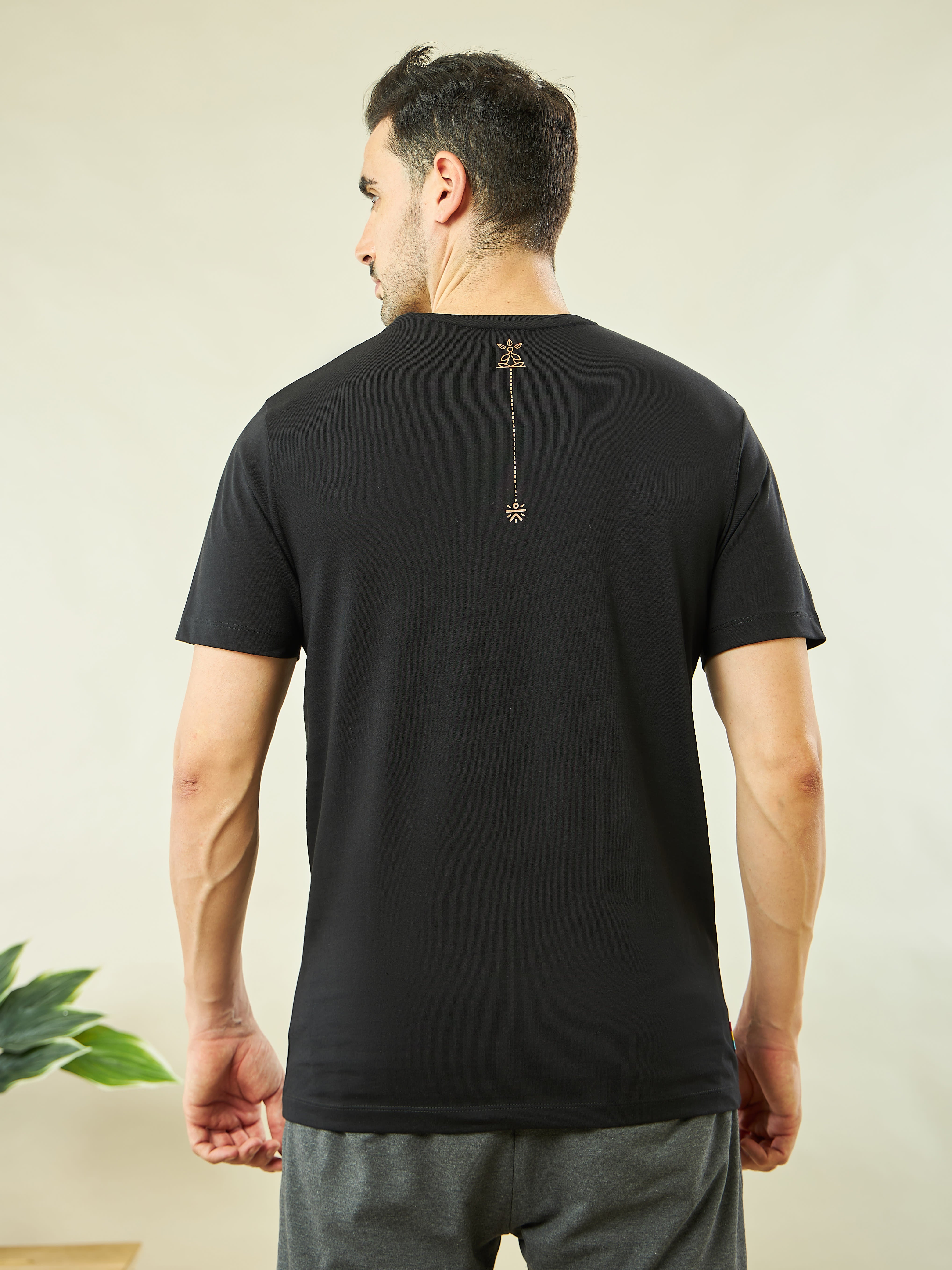 Logo Graphic Print Yoga T-shirt