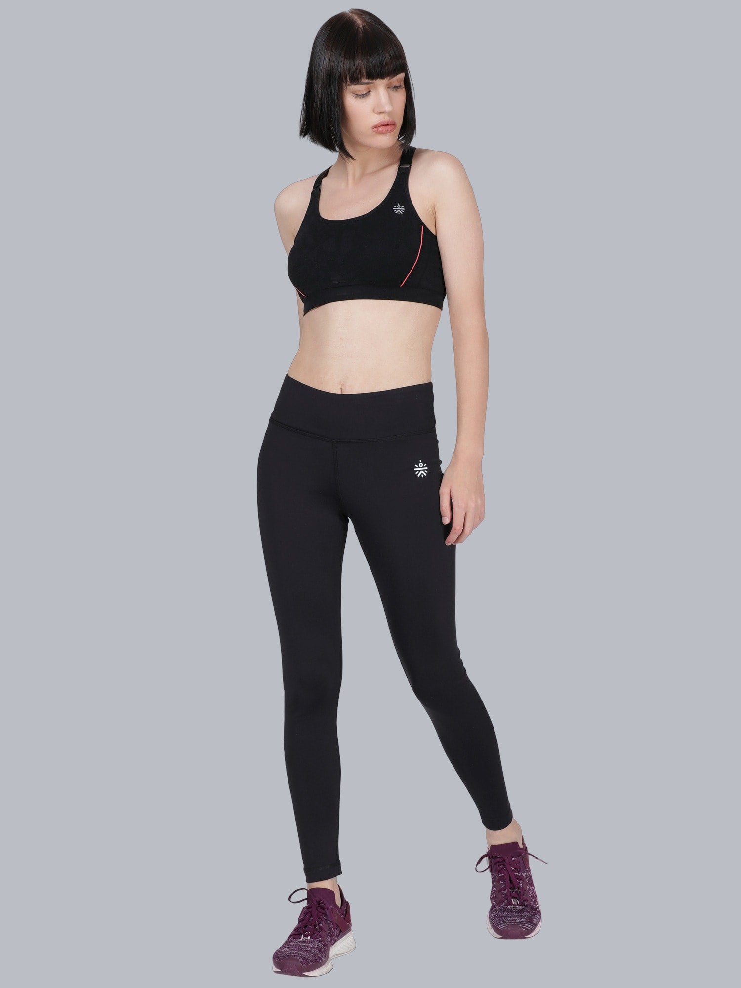 Signature Stripe Black Gym Leggings