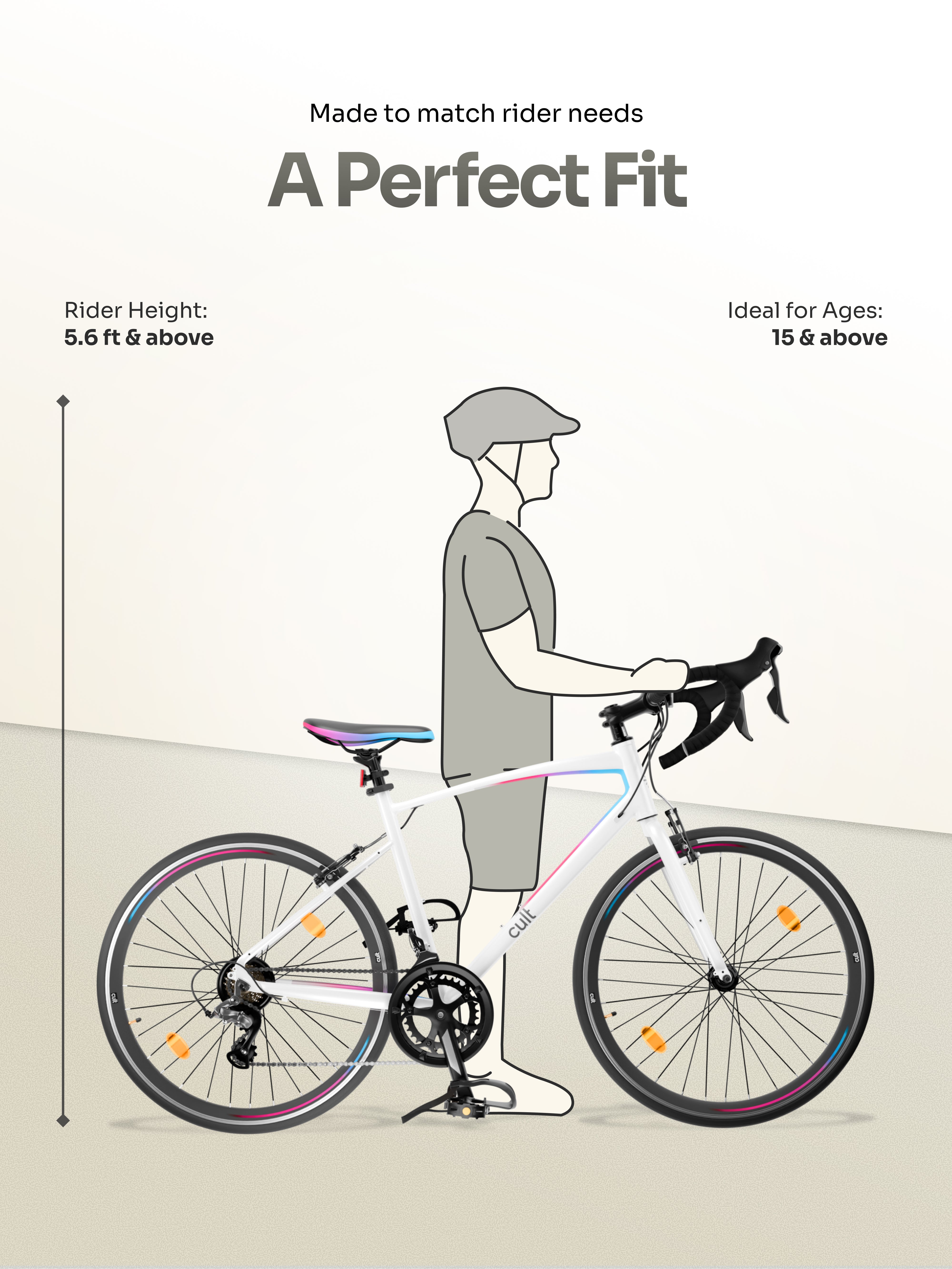 Cult Aero 700C 16 Speed Alloy Road Bike – White