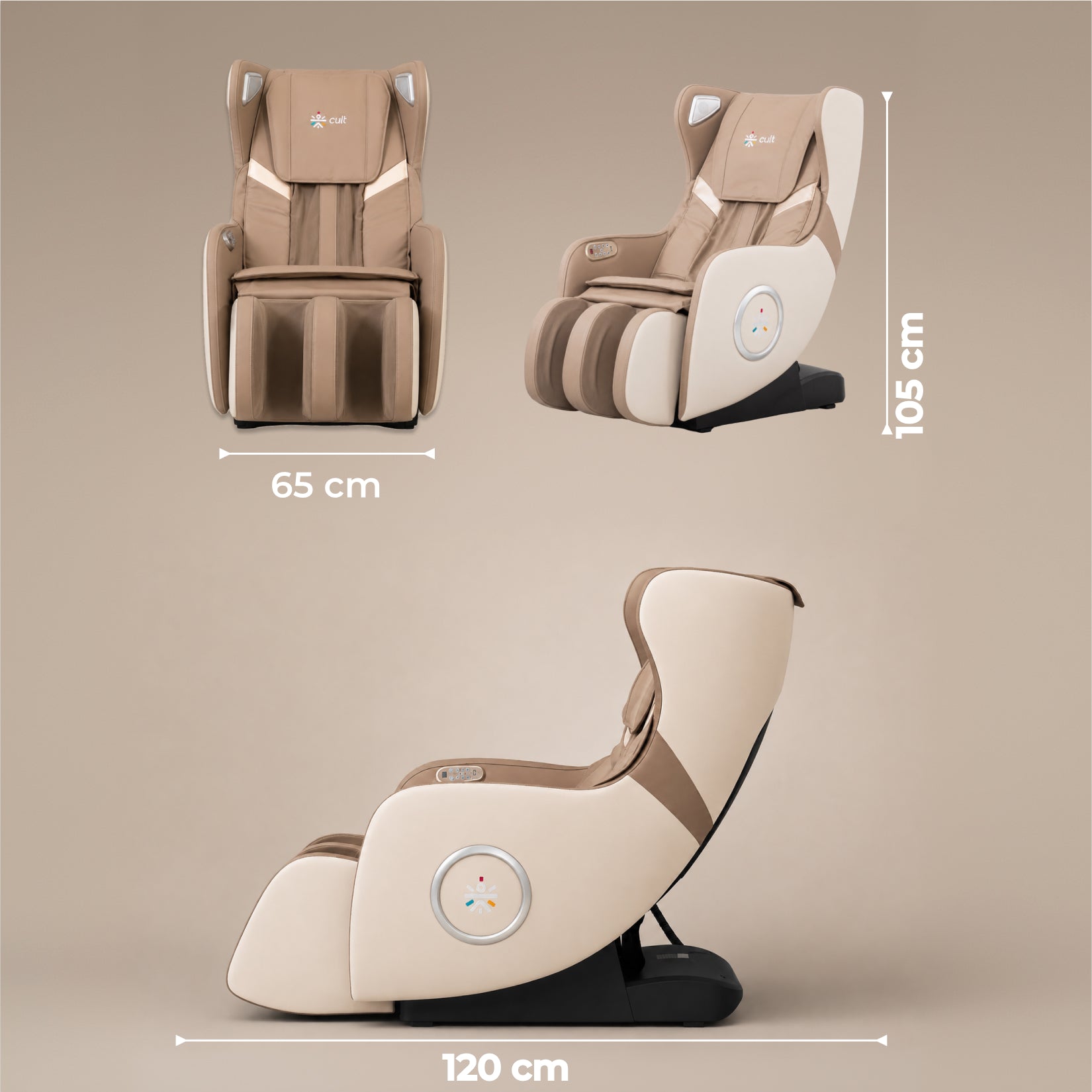Cult Nova Massage Chair| SL-Track Full Body Massage Chair | Zero Gravity Recliner | Airbag Compression | Heating for Waist & Calves | Bluetooth Speakers