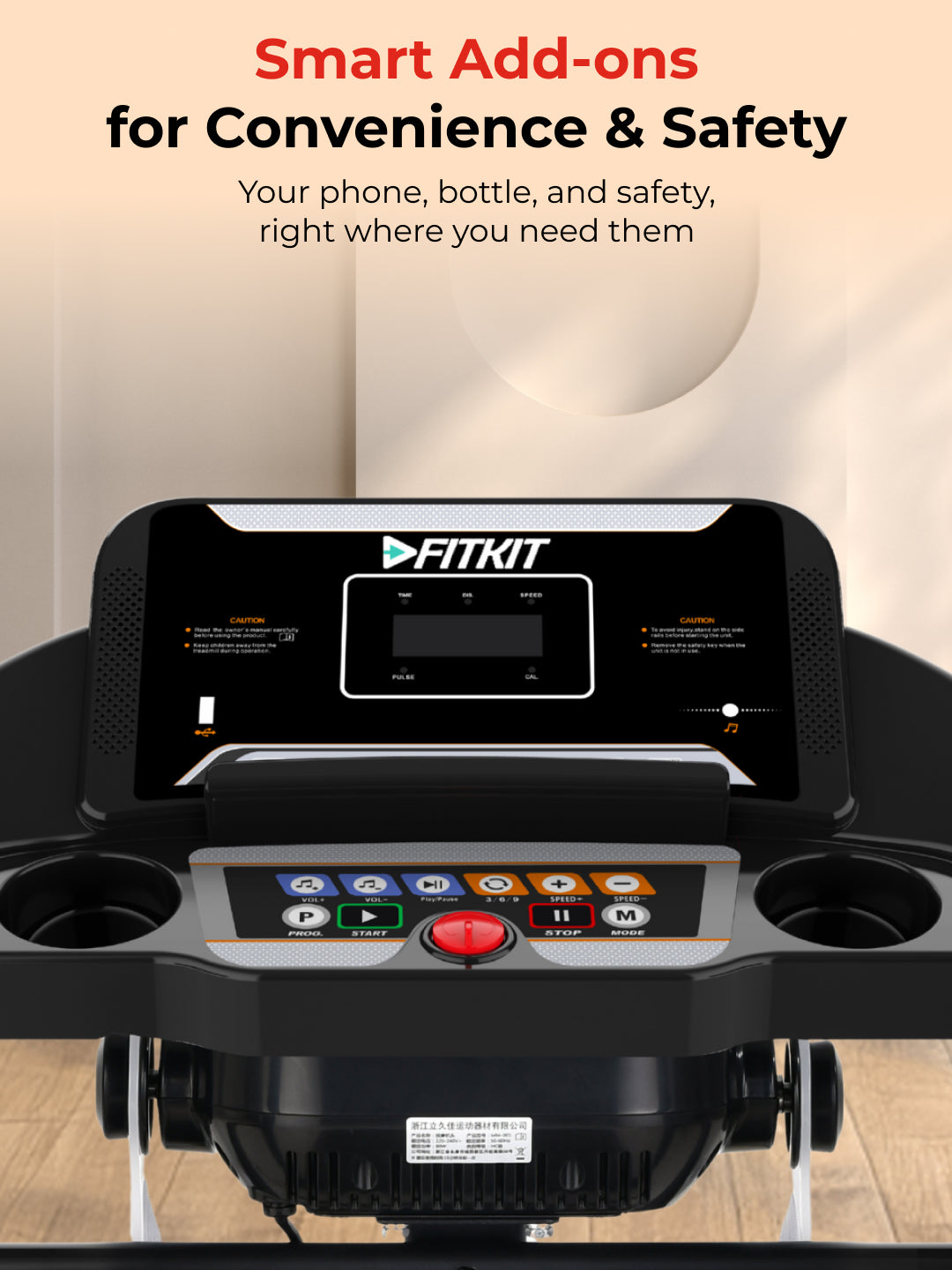 FT98Steel 3HP Treadmill | 3-Level Manual-Incline | Max Speed-12.8kmph | Max Weight-100kg (with 6 months extended warranty)