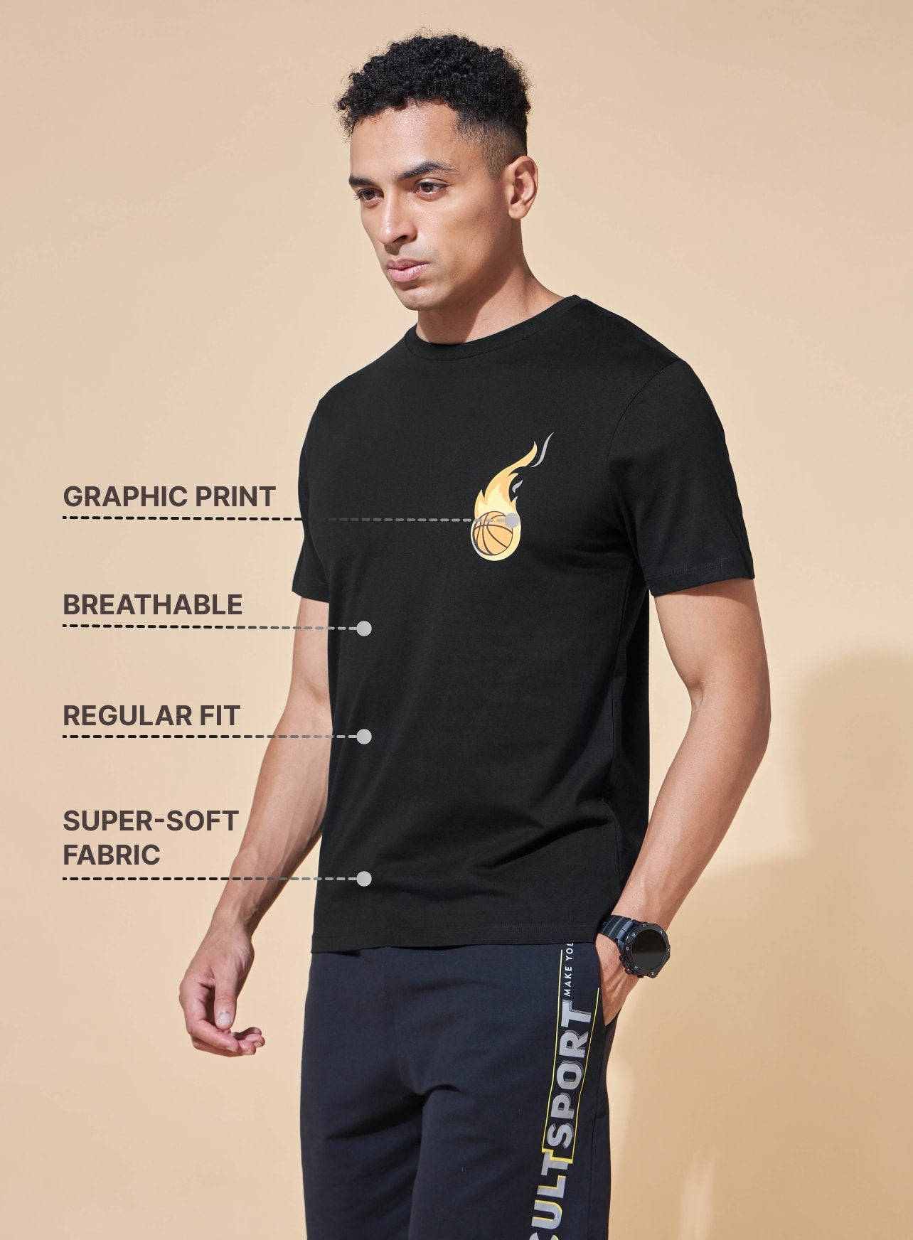 Blaze The Court Print T-shirt