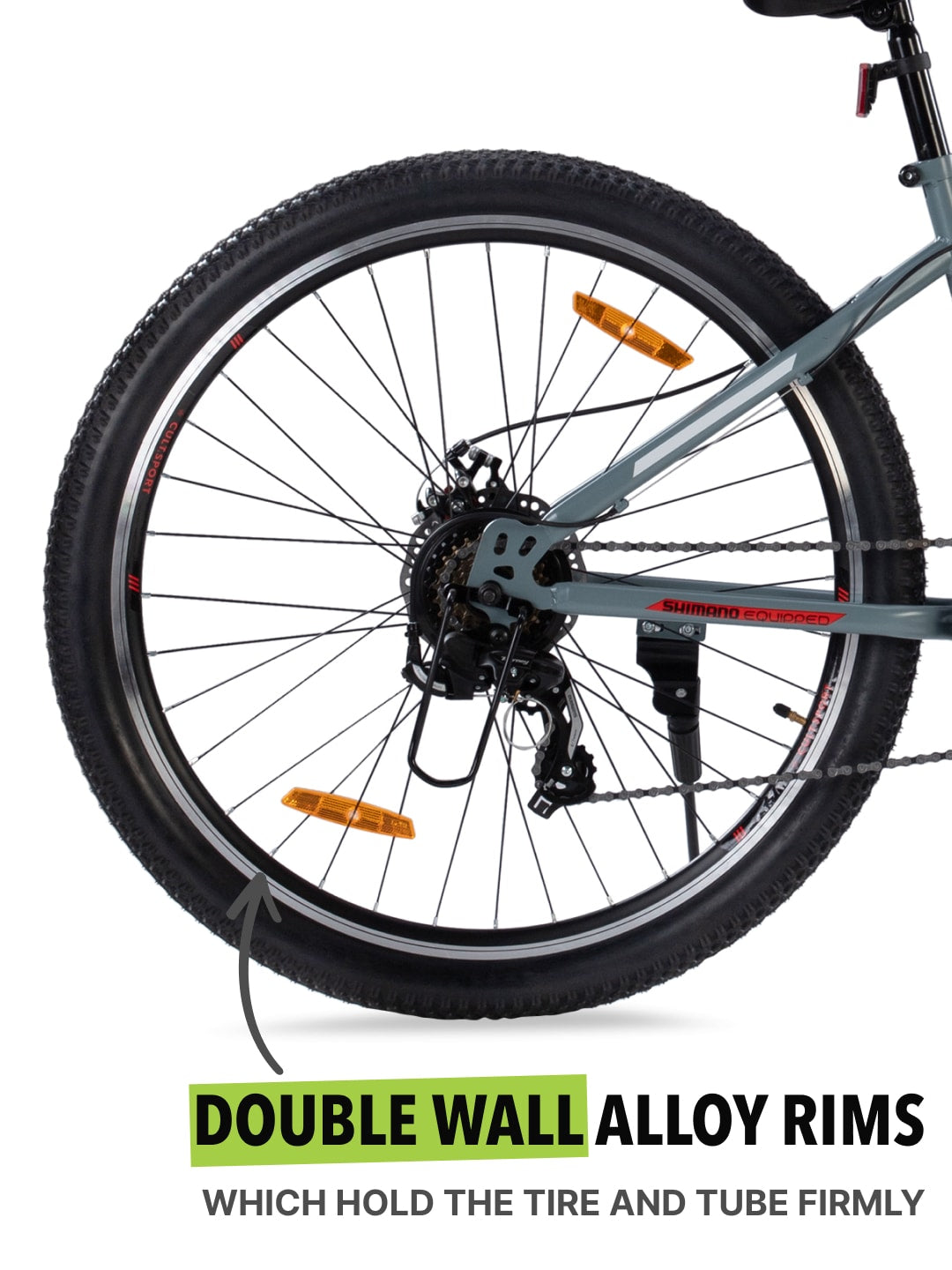 DAUNTLESS21S29TGREYSteel 21 Speed Shimano Gear 29 inch Mountain Cycle, Dual Disc Brake, Front Suspension and Double Wall Rim