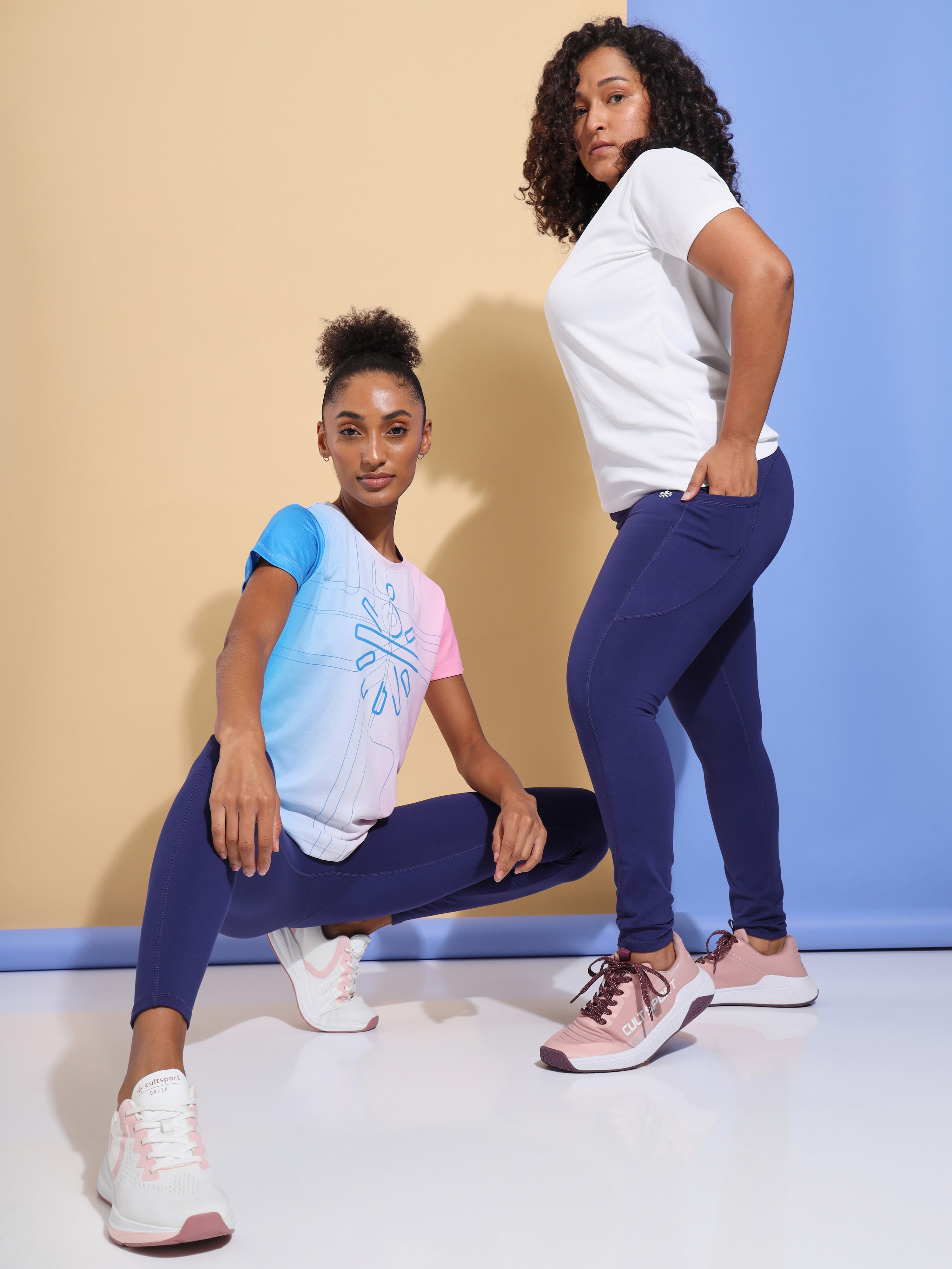 AbsoluteFit Essential Navy Tights With Pockets