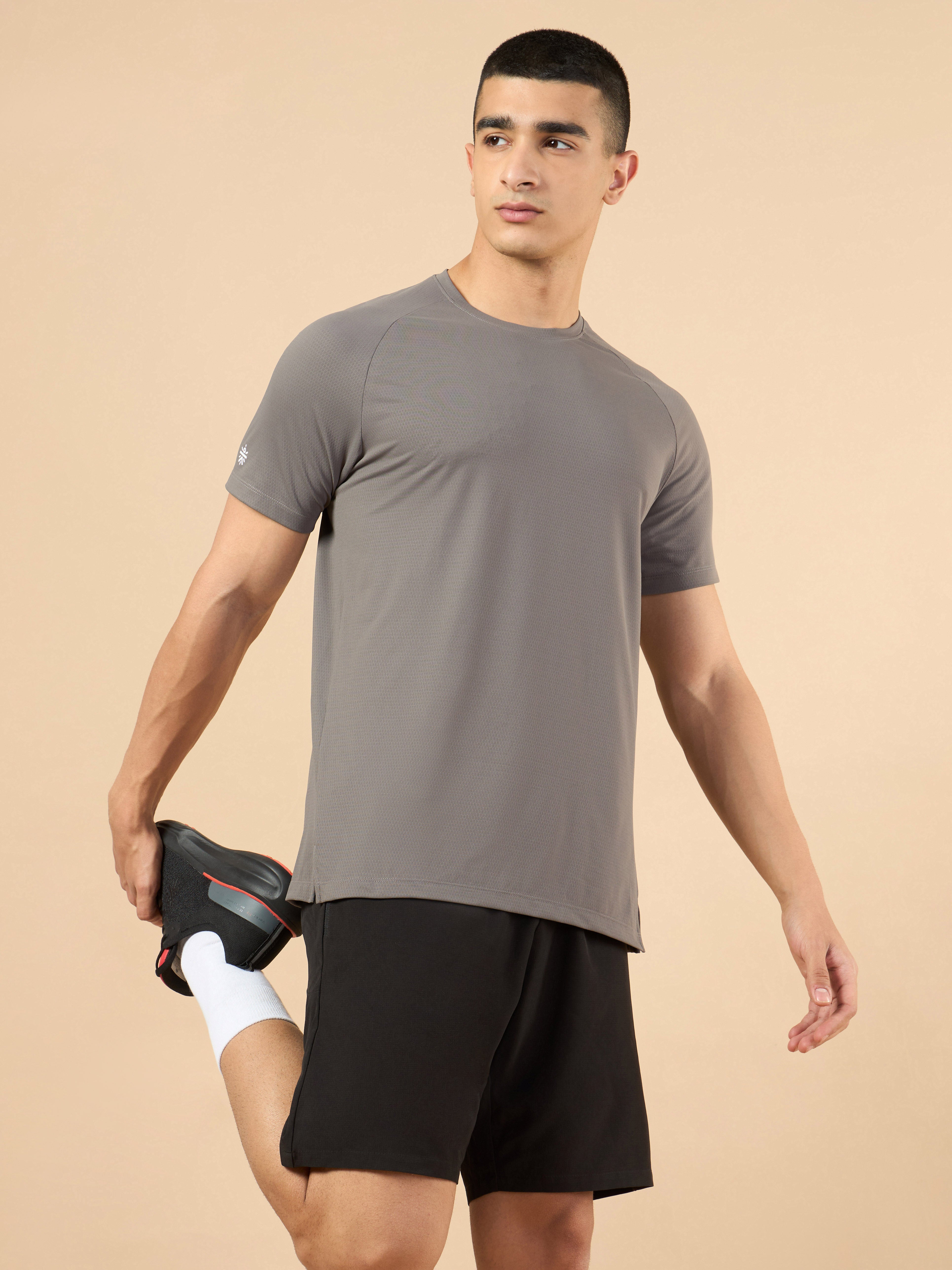 Men's Dark Grey All Workout Training T-shirt