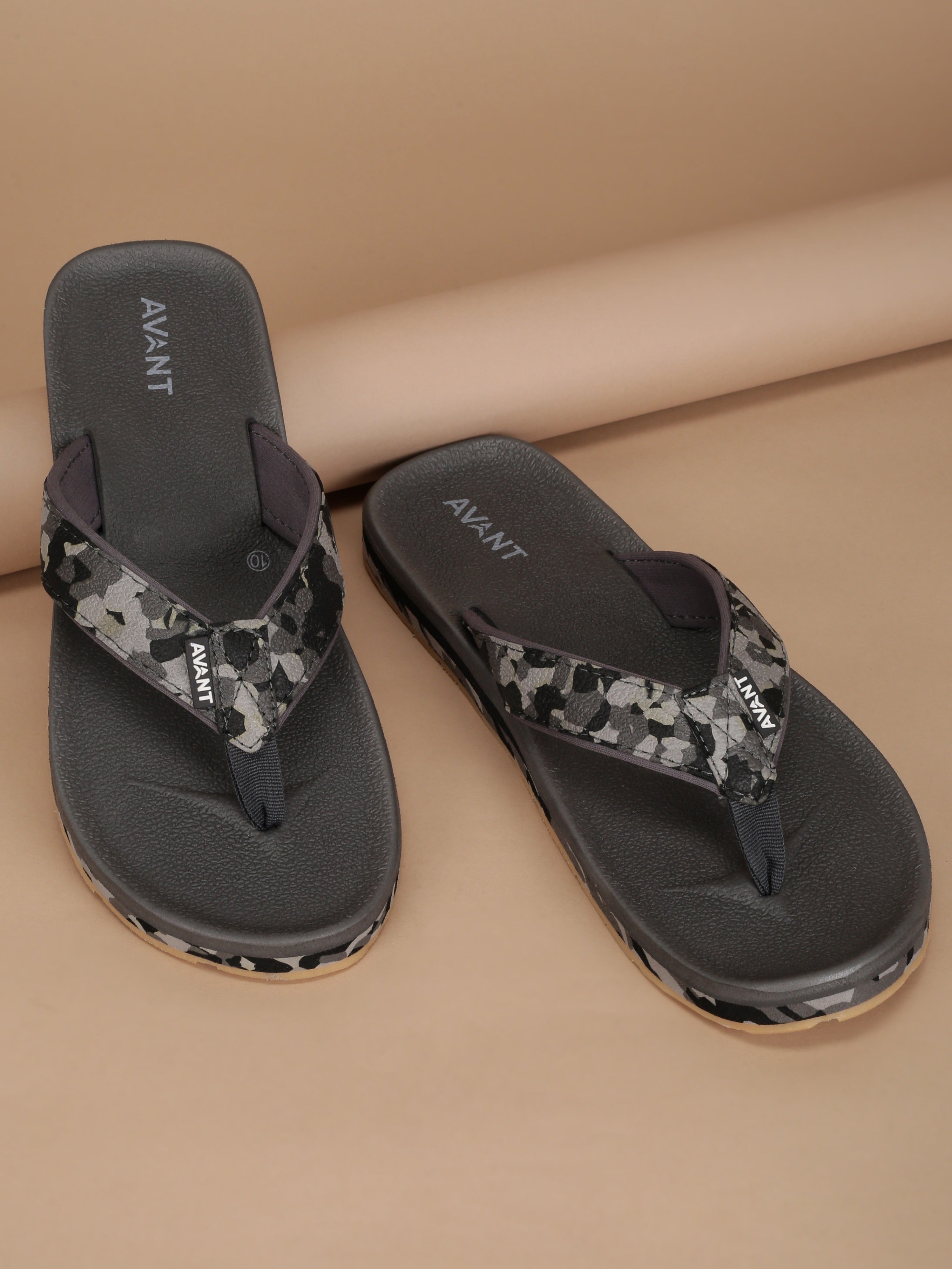 Avant Men's Mariner Flip Flops - Grey/Black