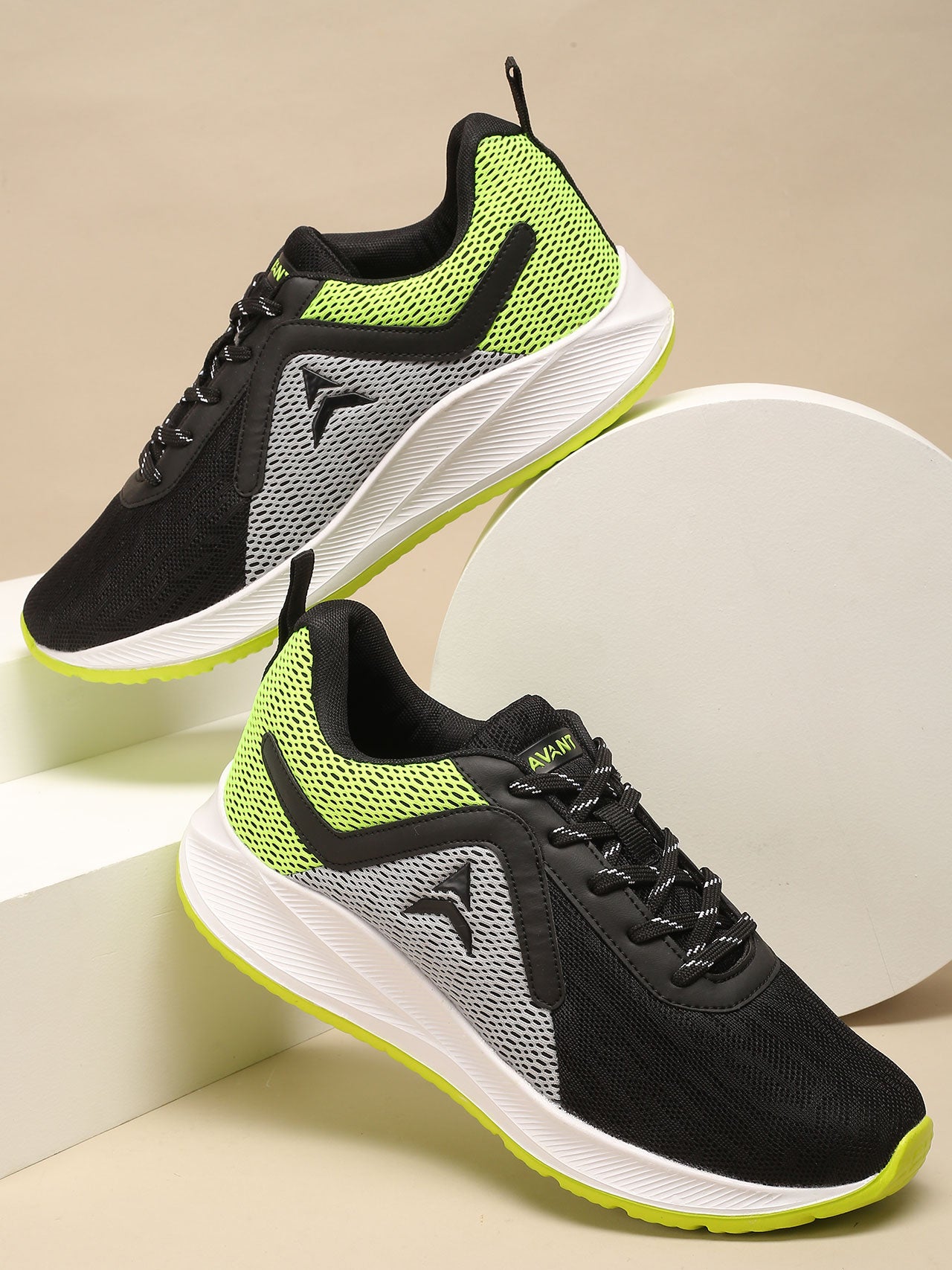 Avant Men's Walk Ease Walking Shoes - Black/L Green