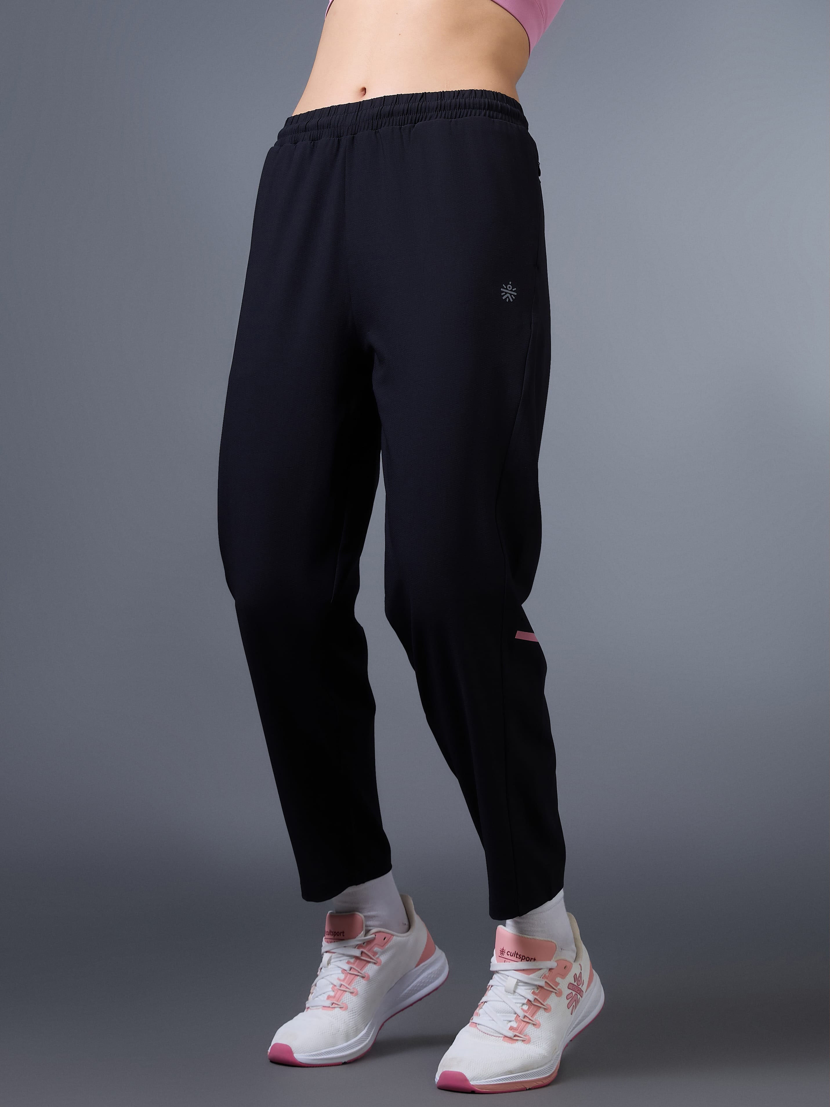 Women's Black Impact Training Cropped Trackpants