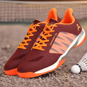 Avant Men's Dynamo Badminton Shoes - Maroon/Orange