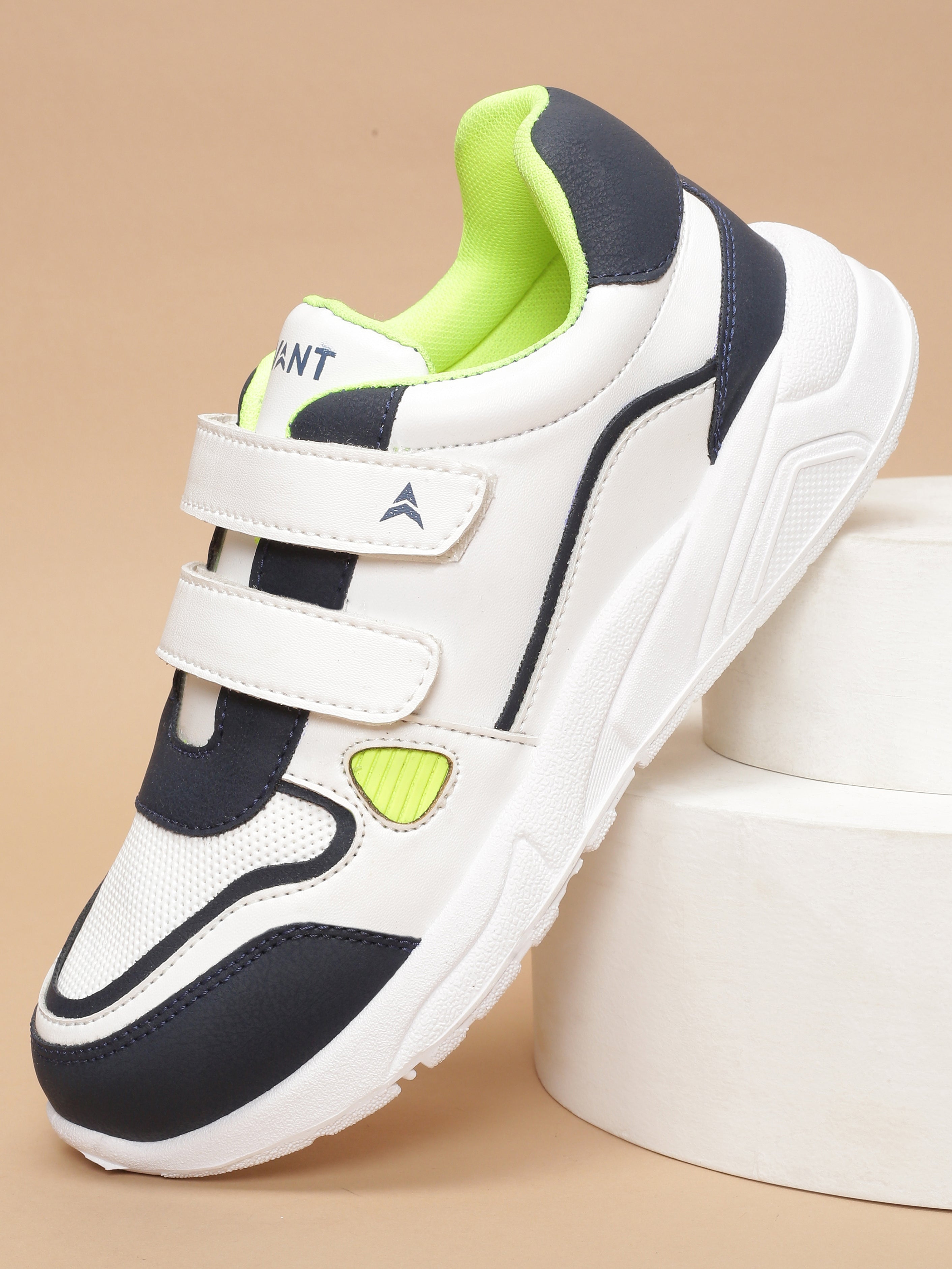 Avant Kids TurboTots Sneaker - White/Navy Blue