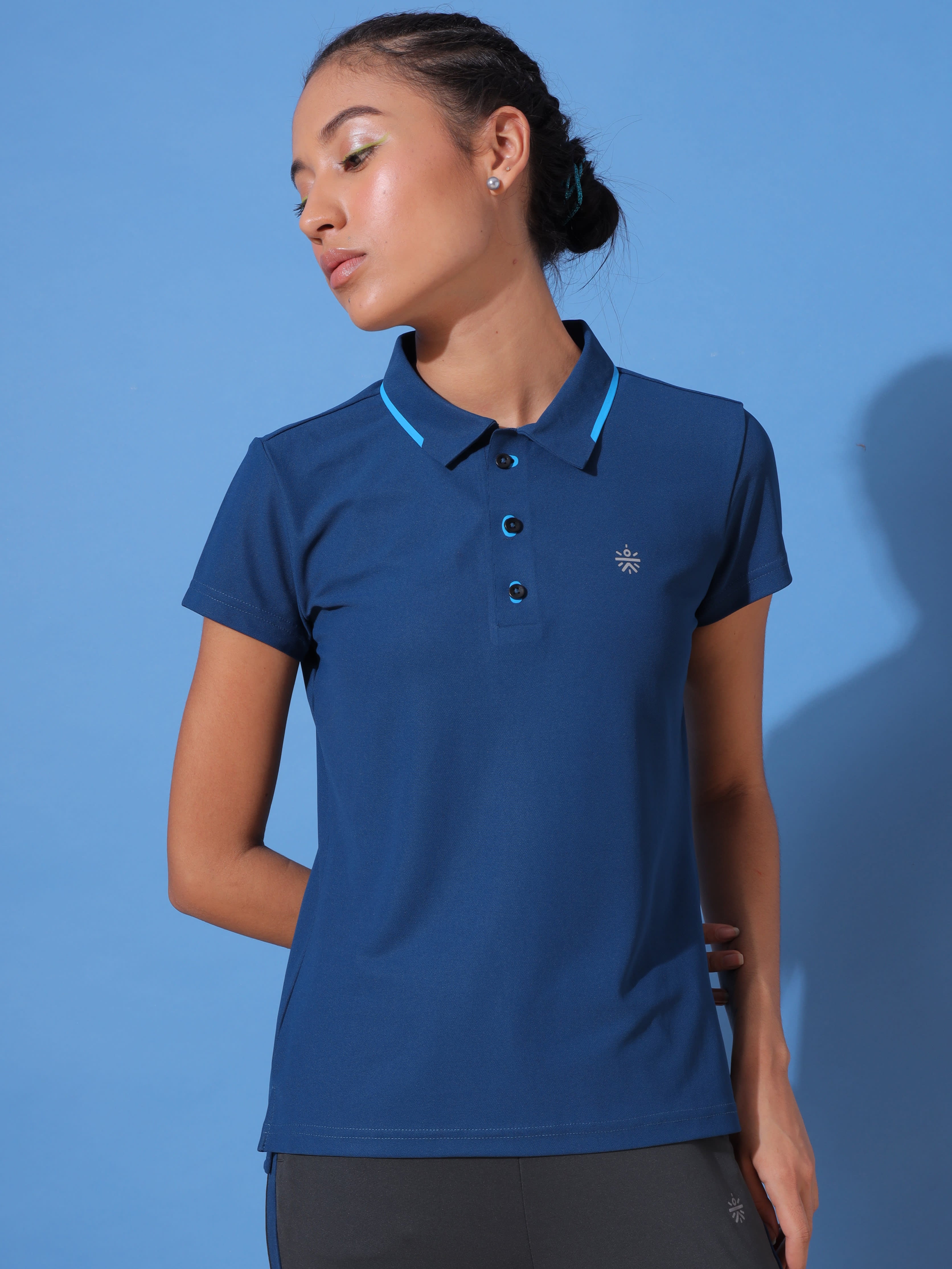 Women's Bonded Plum Polo T-shirt