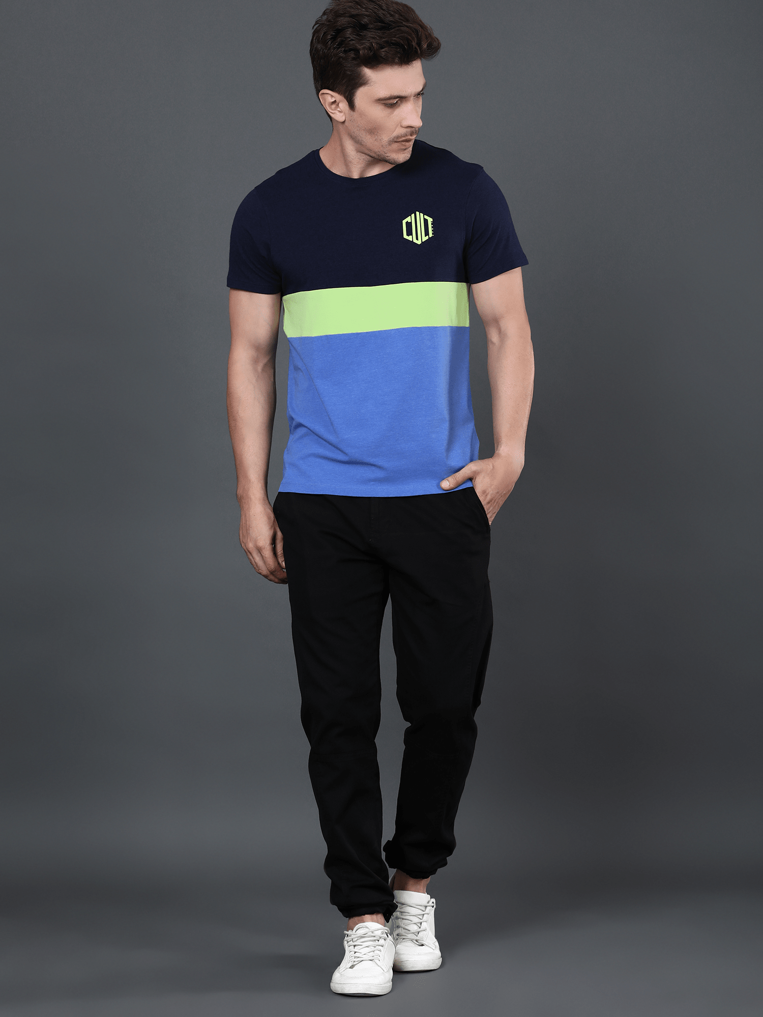 Bamboo Snug Navy Lime Casual Tee