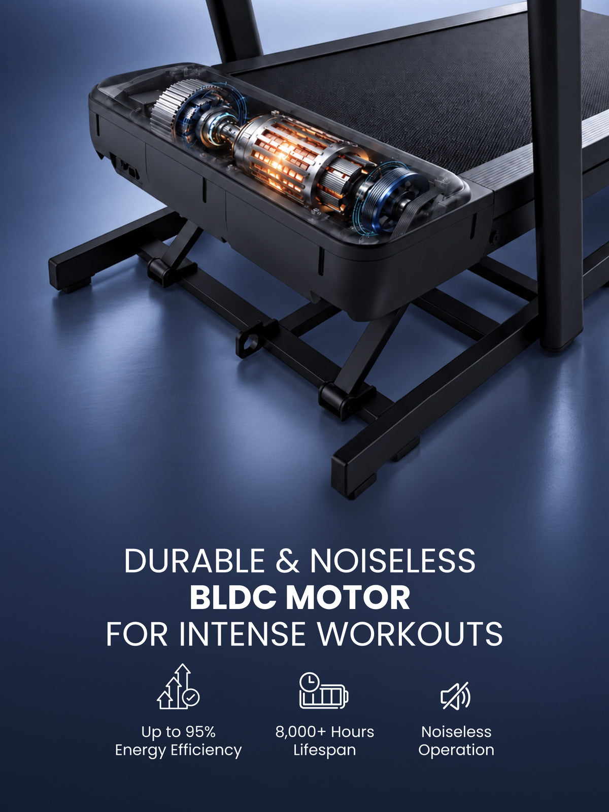 Cult Aptum Motorized Treadmill | 10 Levels Incline & 3 Level Decline | Max Speed - 20 km/hr | Max Weight – 140 kgs | Shock Absorbers for Knee Protection | One-Button Power Folding (Black)