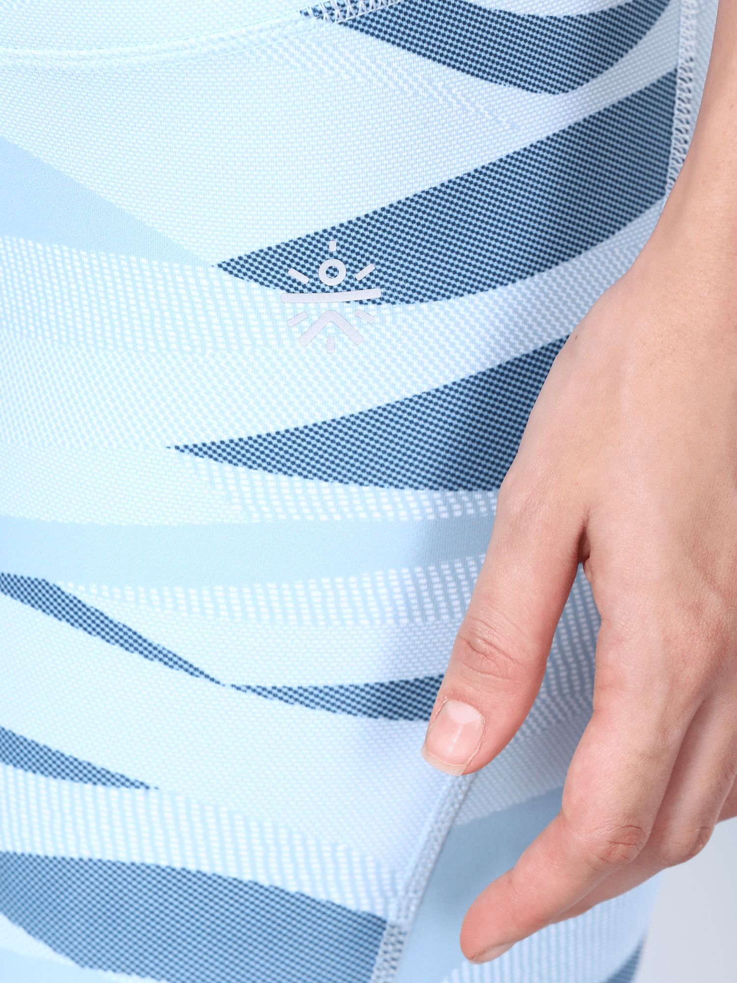 AbsoluteFit Abstract Blue Stripe Workout Leggings