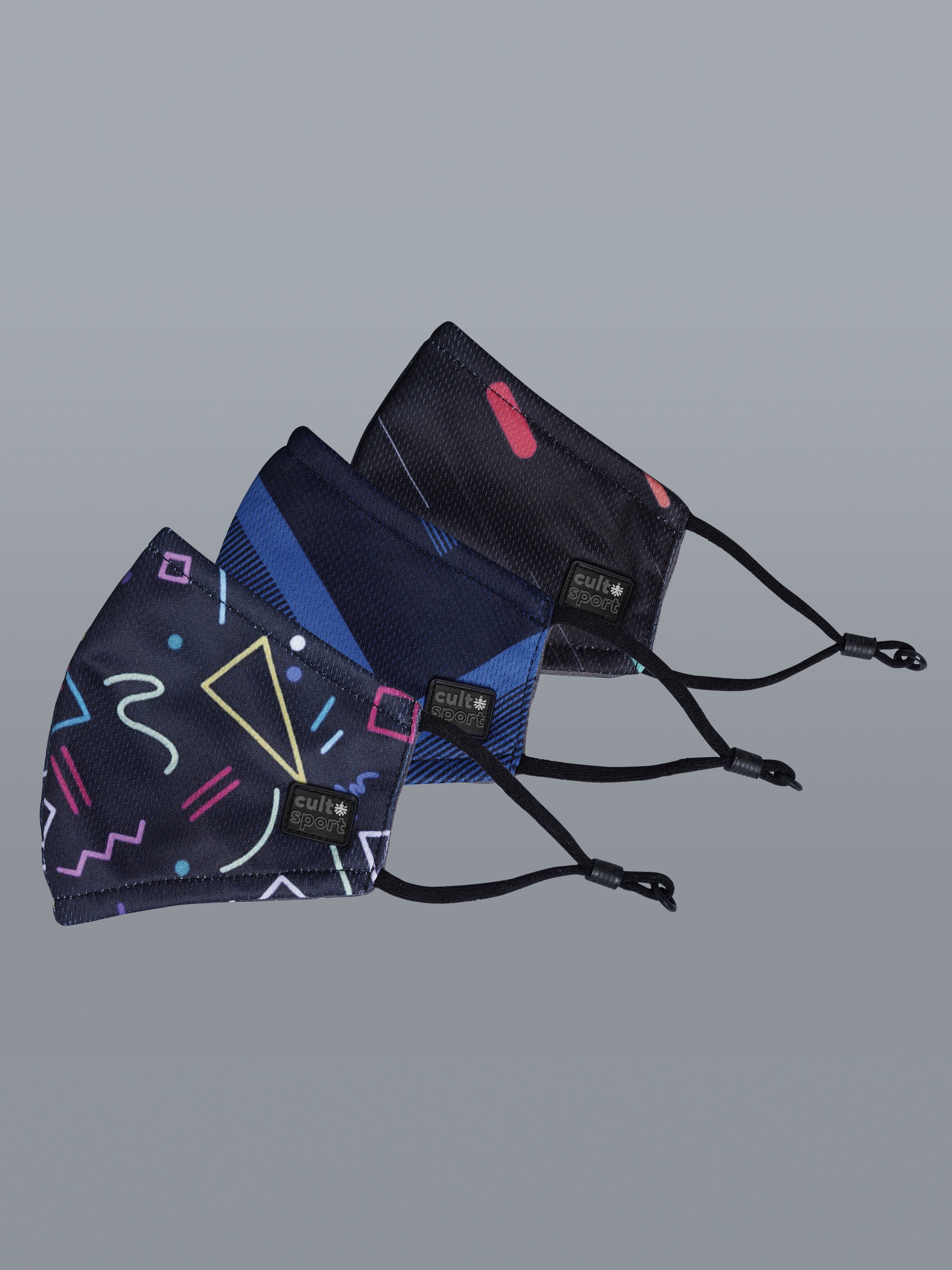 Multicolor Kid's Face Mask- Pack of 3