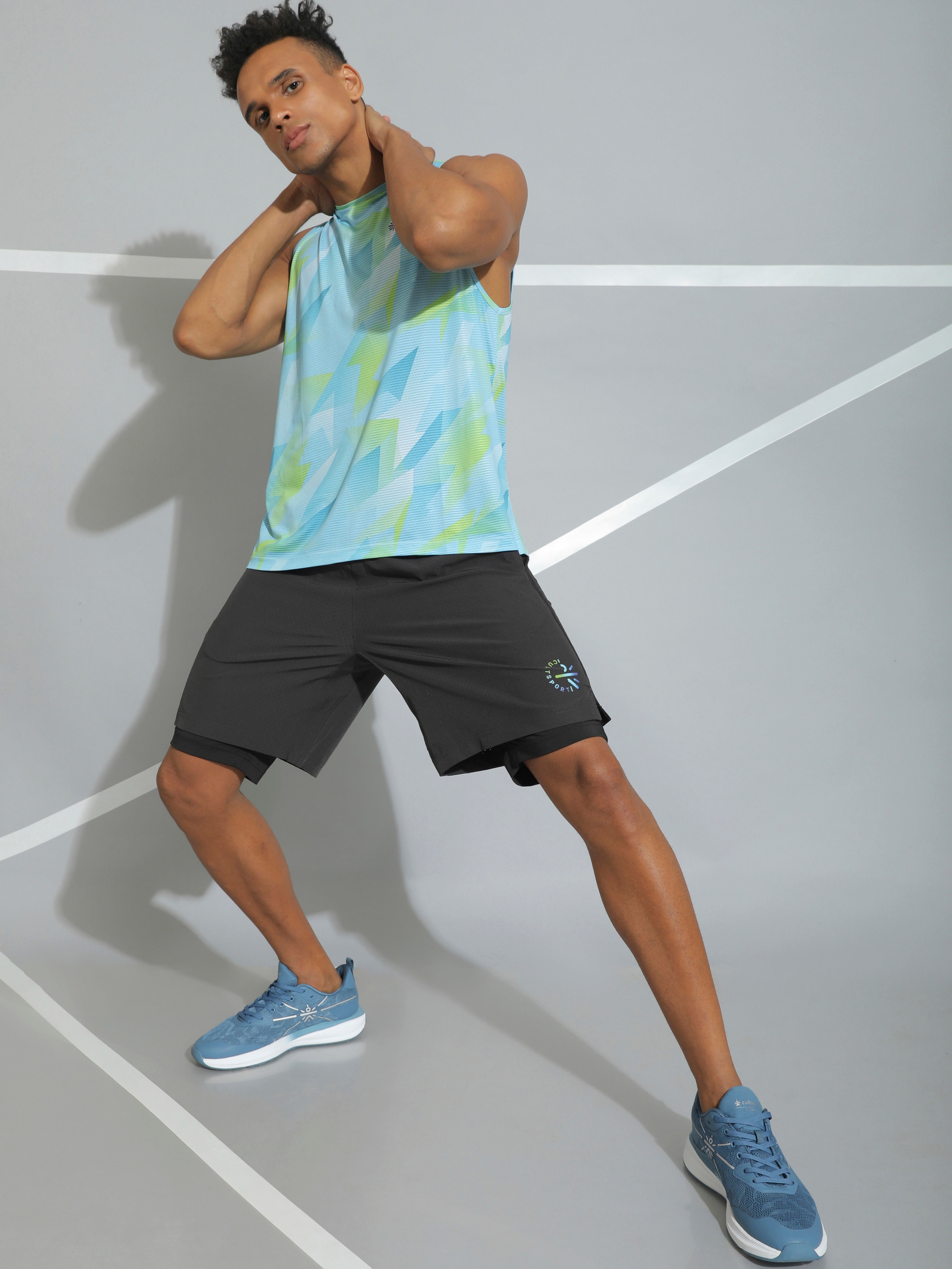 Geometric Print Active Tank Top