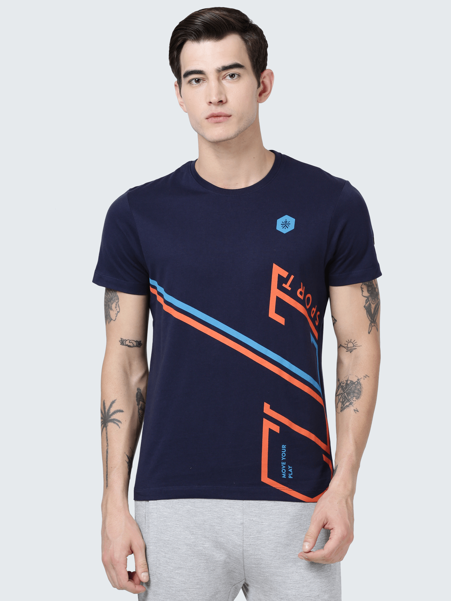 Everydays Course Navy Cotton Tee