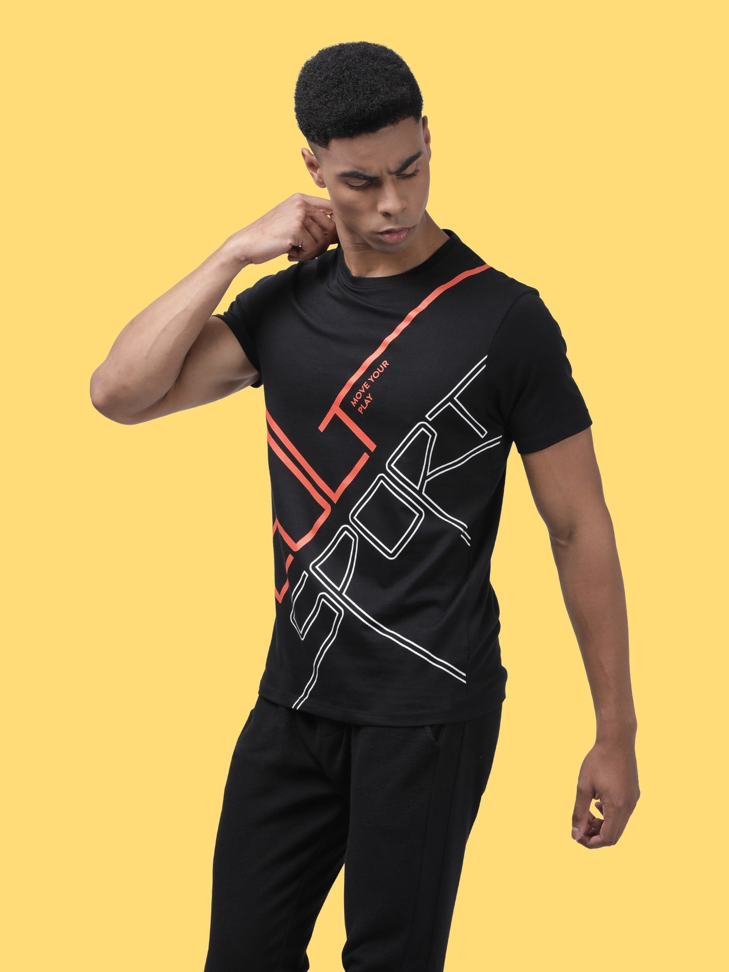 Everydays Network Black Cotton Tee