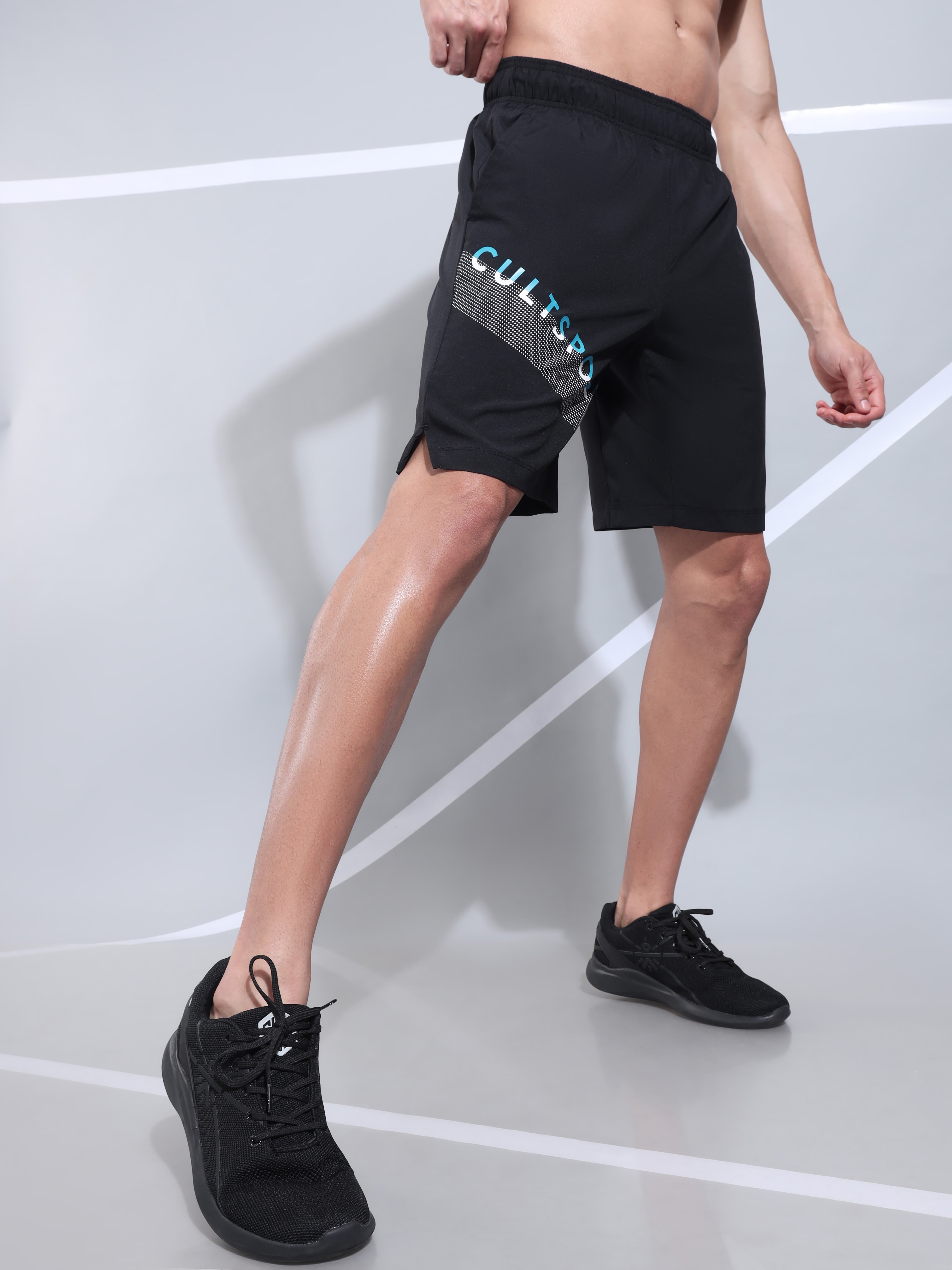 Performance Shorts with Graphic Print