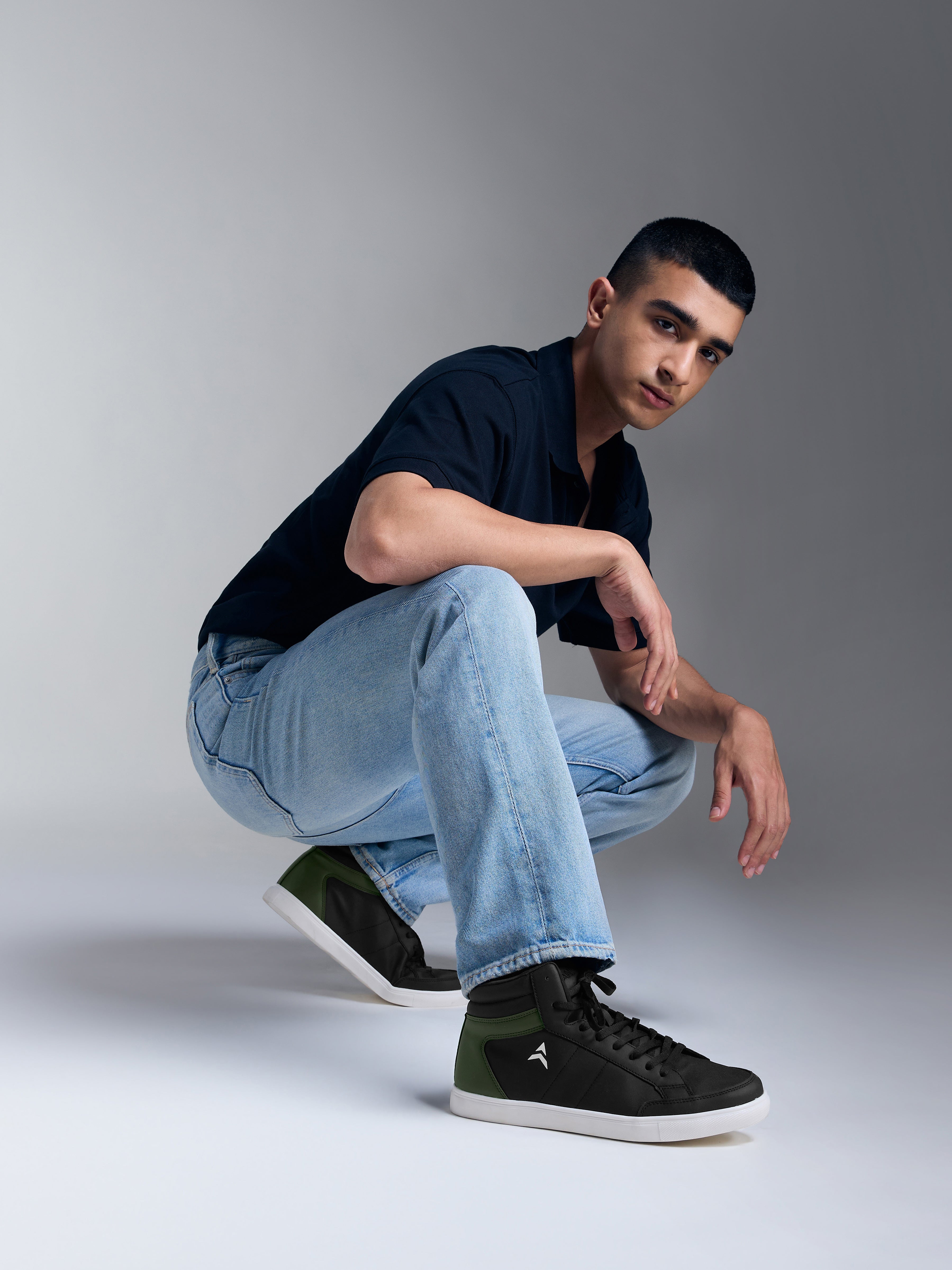 Avant Men's Stride Sneakers - Black/Green