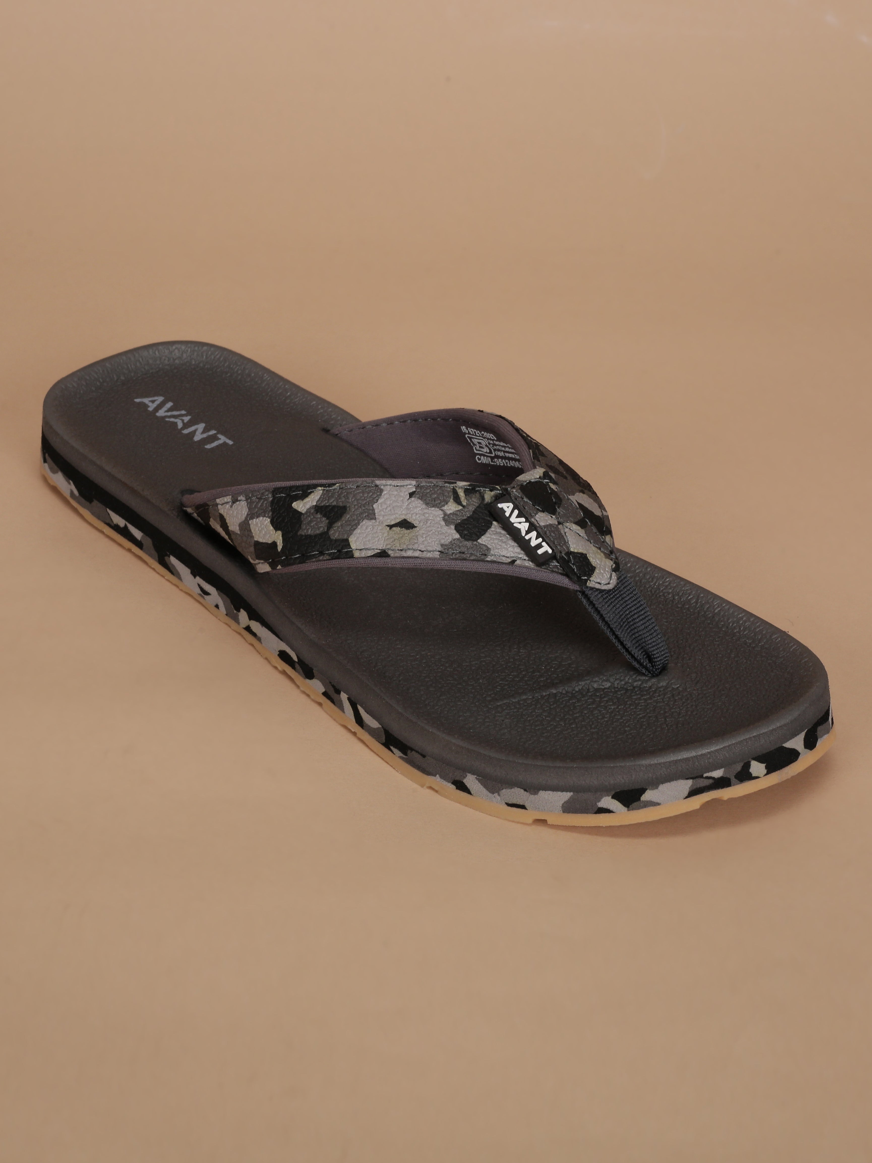 Avant Men's Mariner Flip Flops - Grey/Black