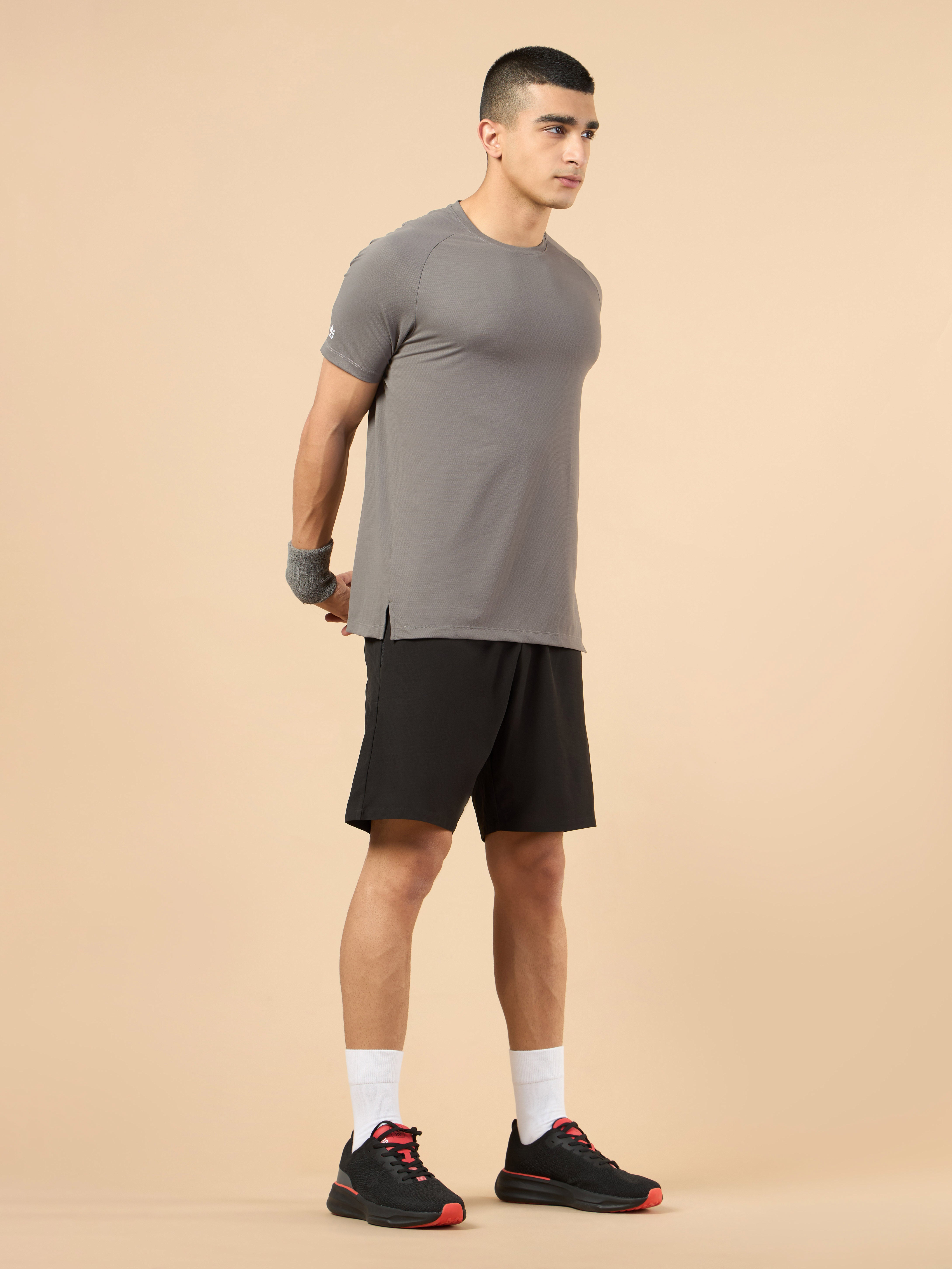 Men's Dark Grey All Workout Training T-shirt