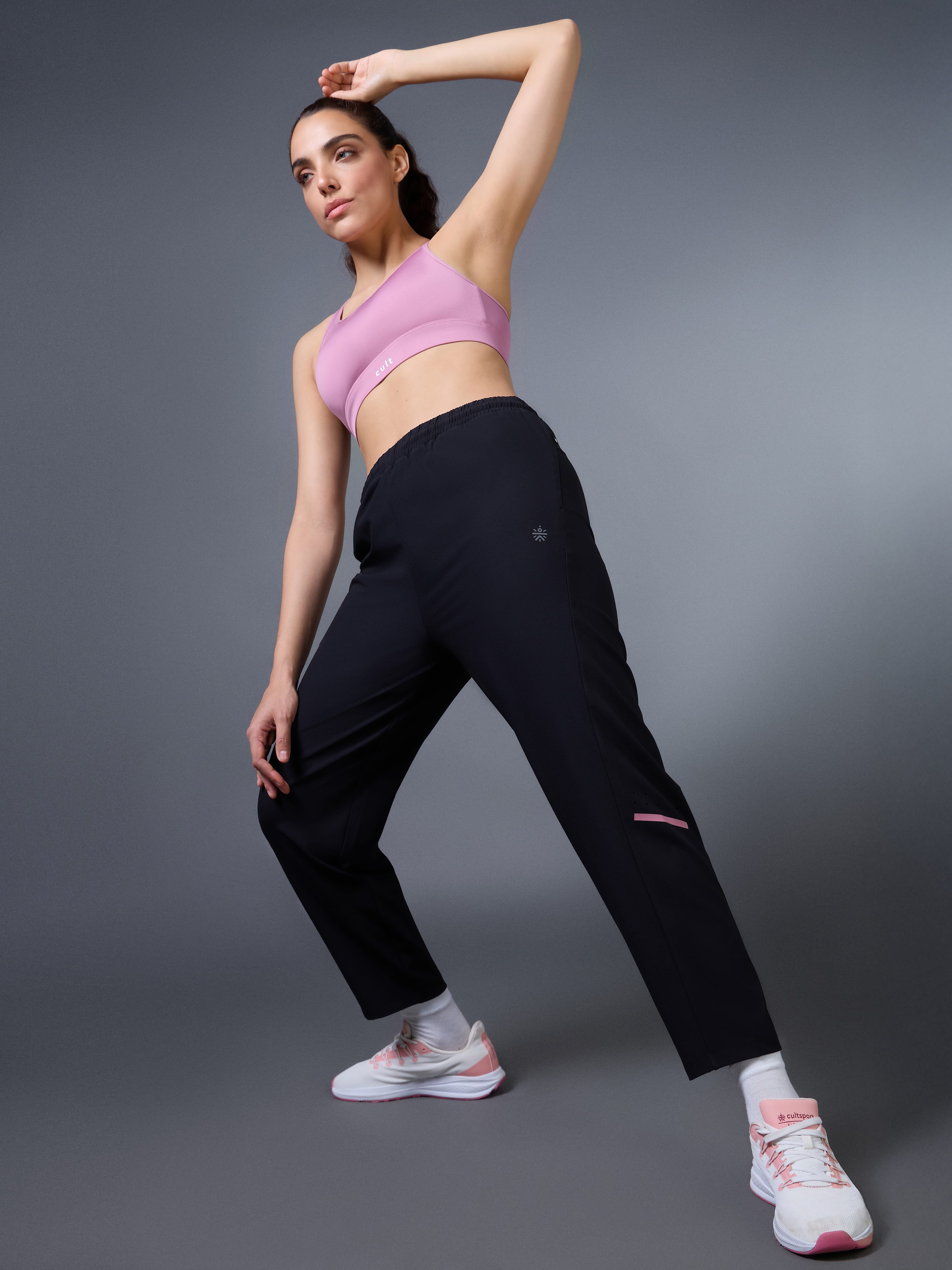 Women's Black Impact Training Cropped Trackpants