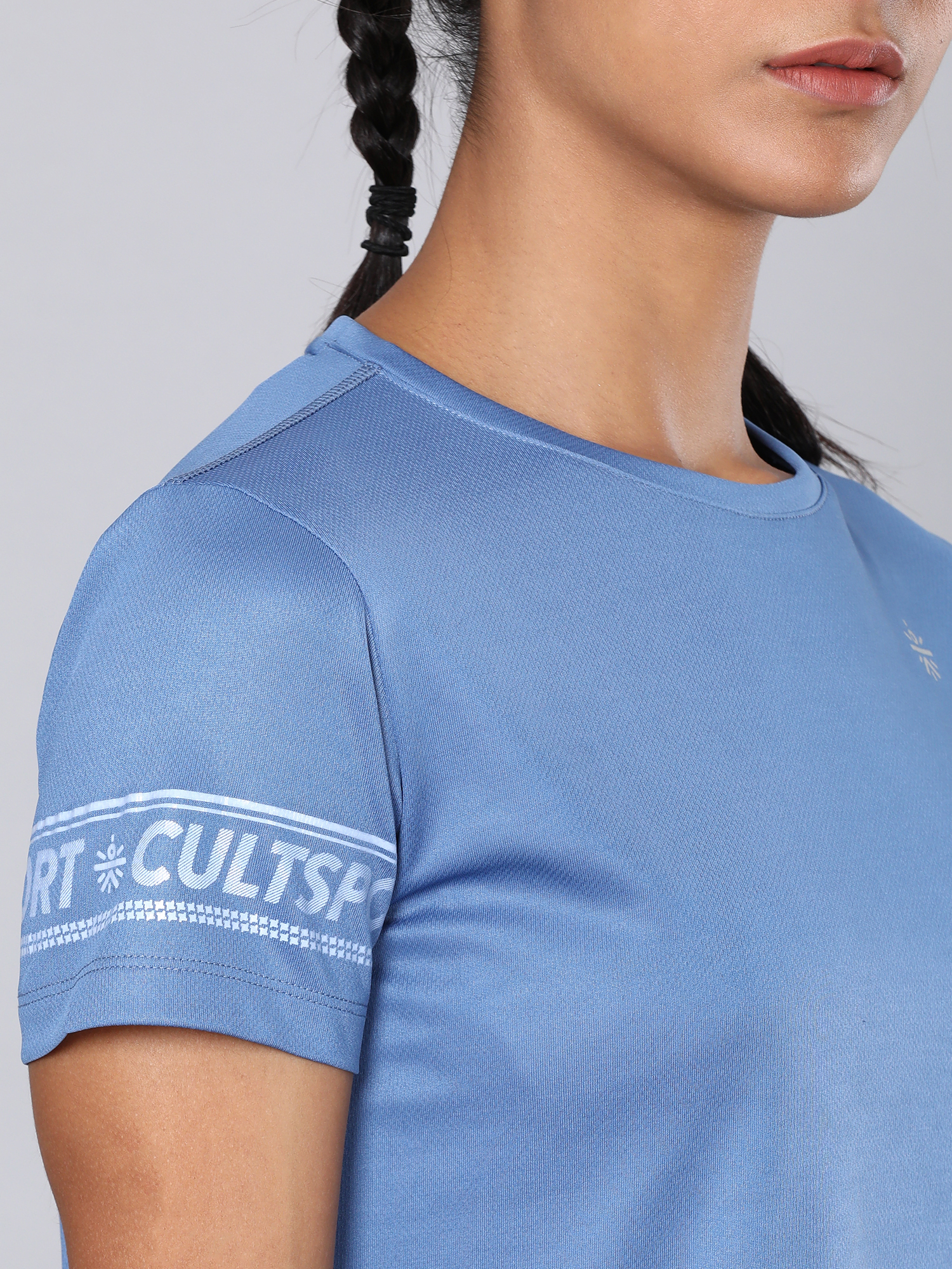 Code Hustle Blue Workout Tee