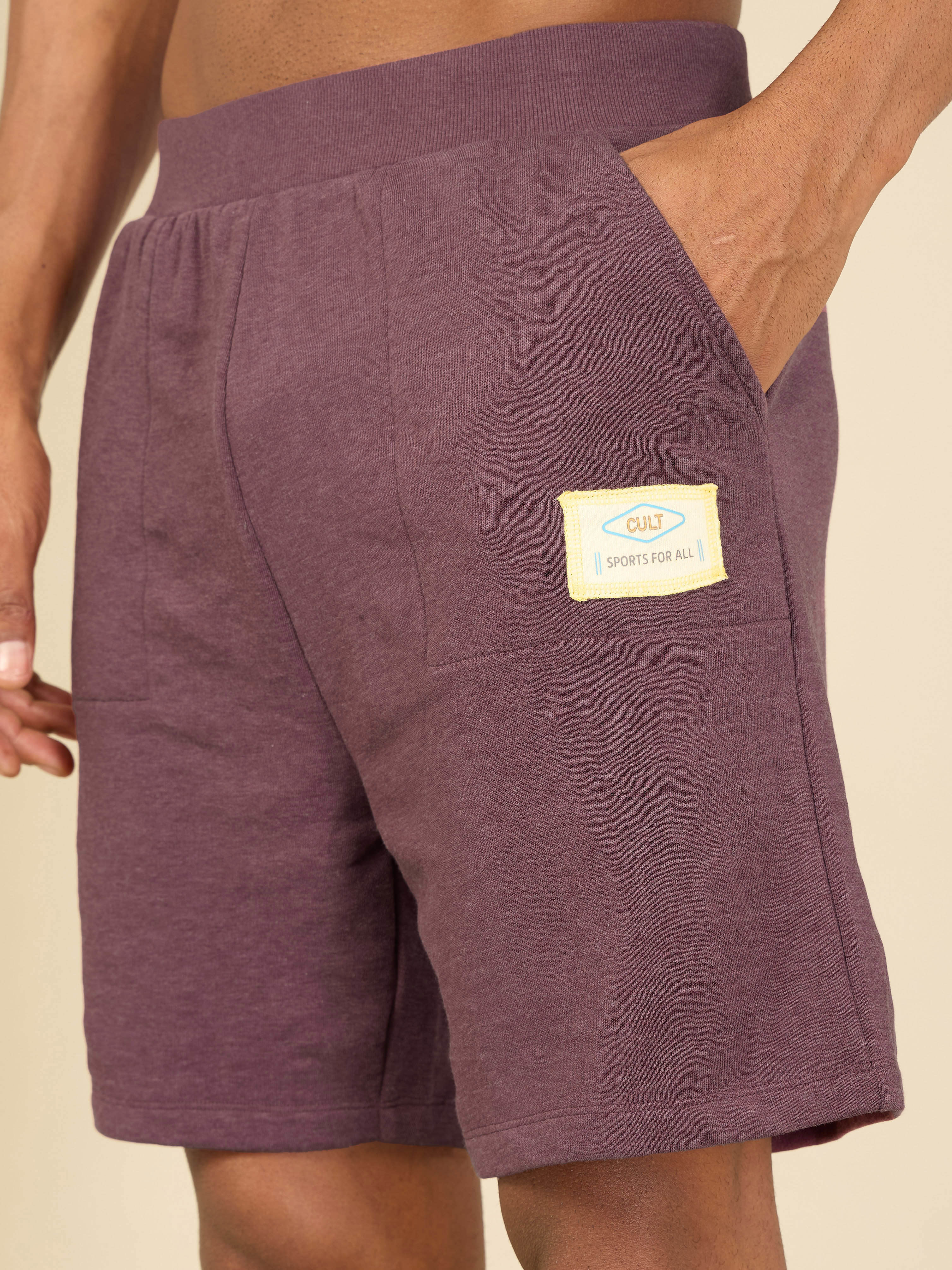 Men Maroon Cult Club Shorts