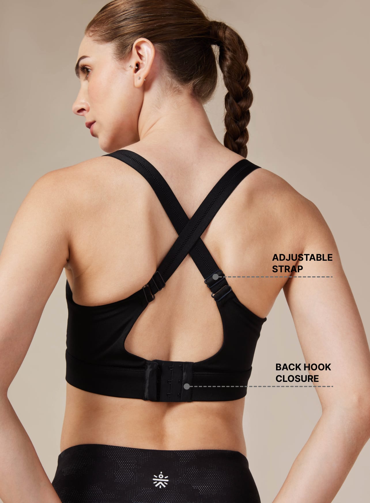 Women's Black Training Essential Bra