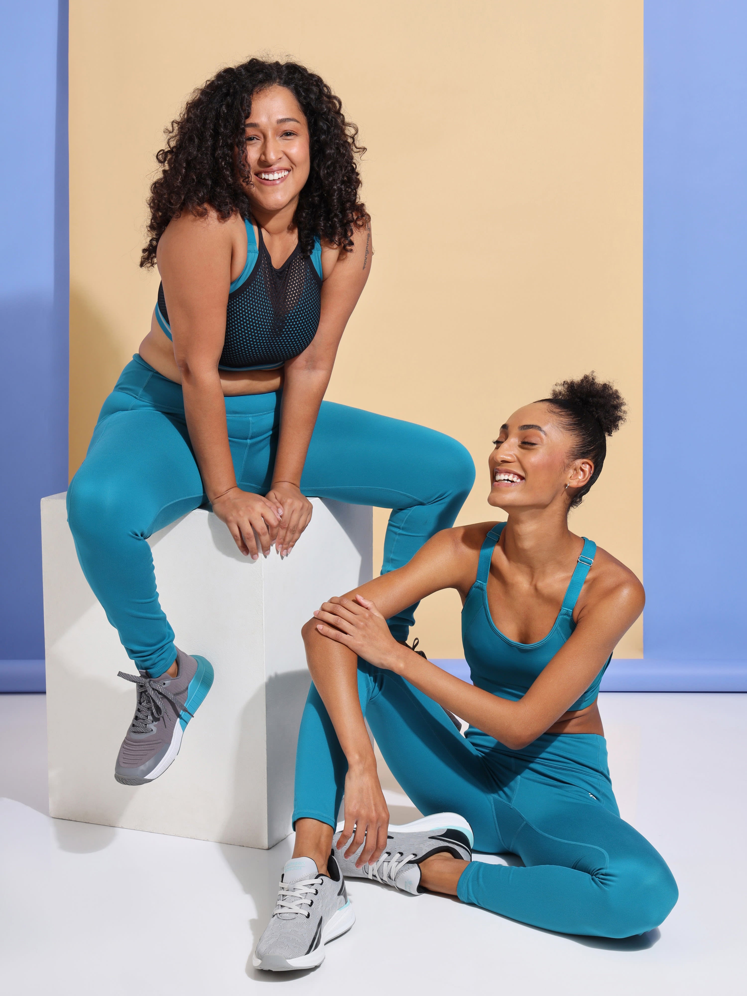 AbsoluteFit Essential Blue Tights With Pockets