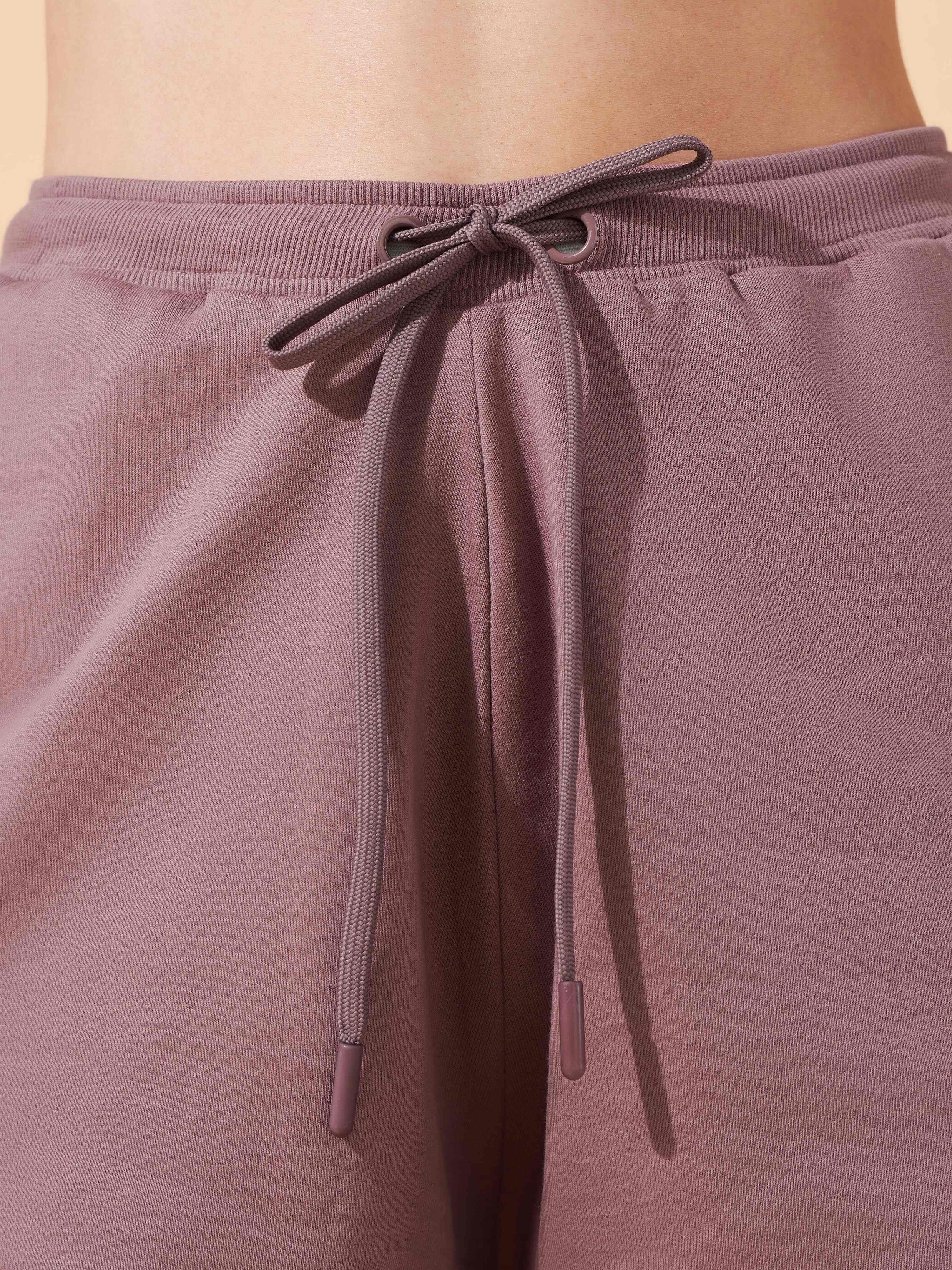 Women Leisure Shorts - Plum