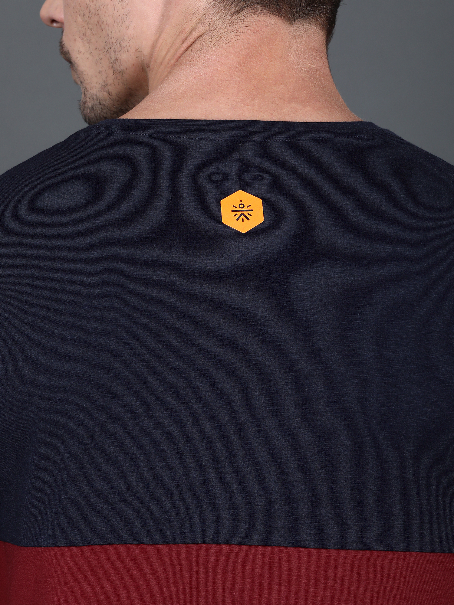 Bamboo Snug Navy Burgundy Casual Tee