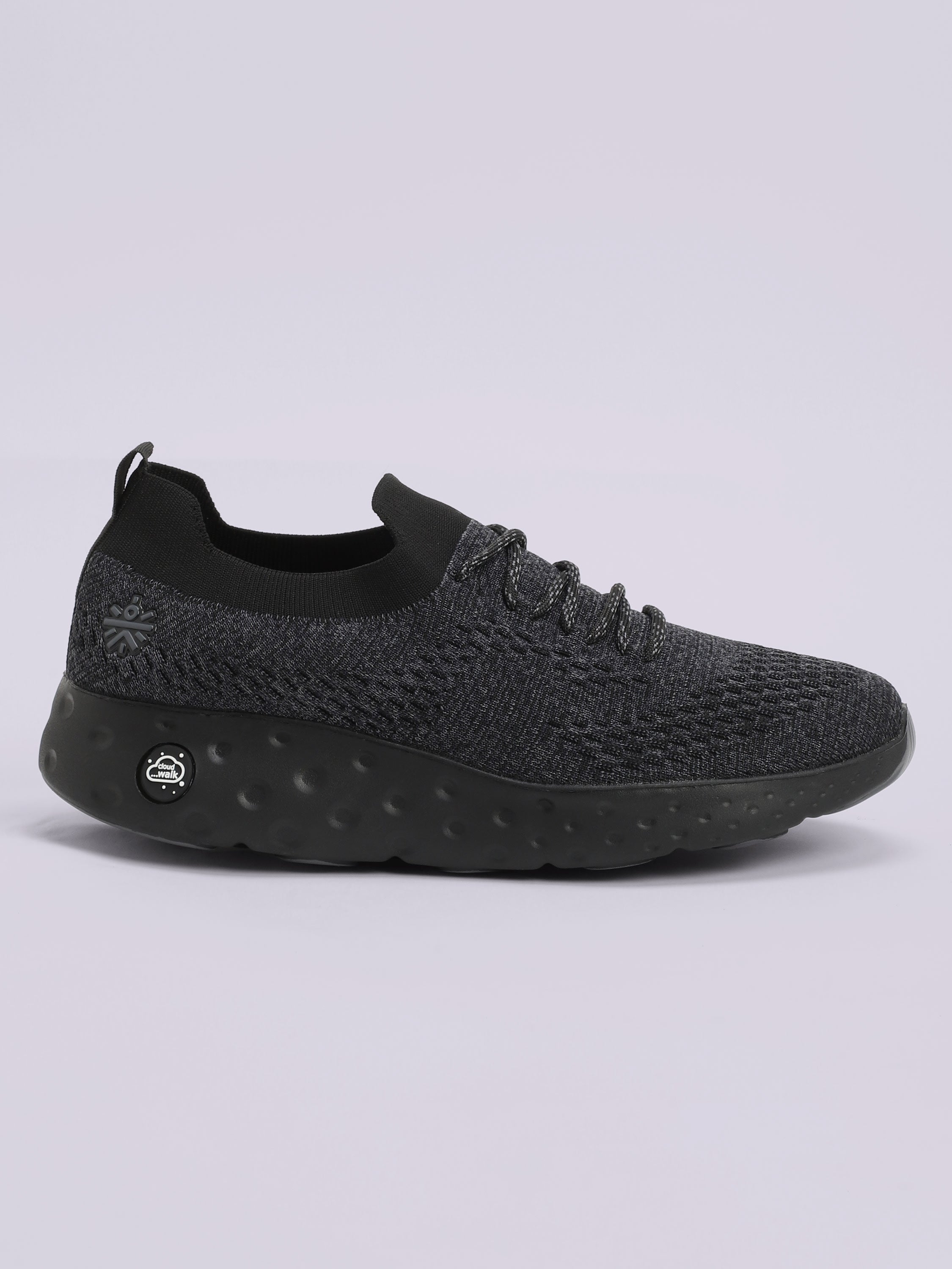 EZ+ Plush Men's Walking Shoes - Black/Grey