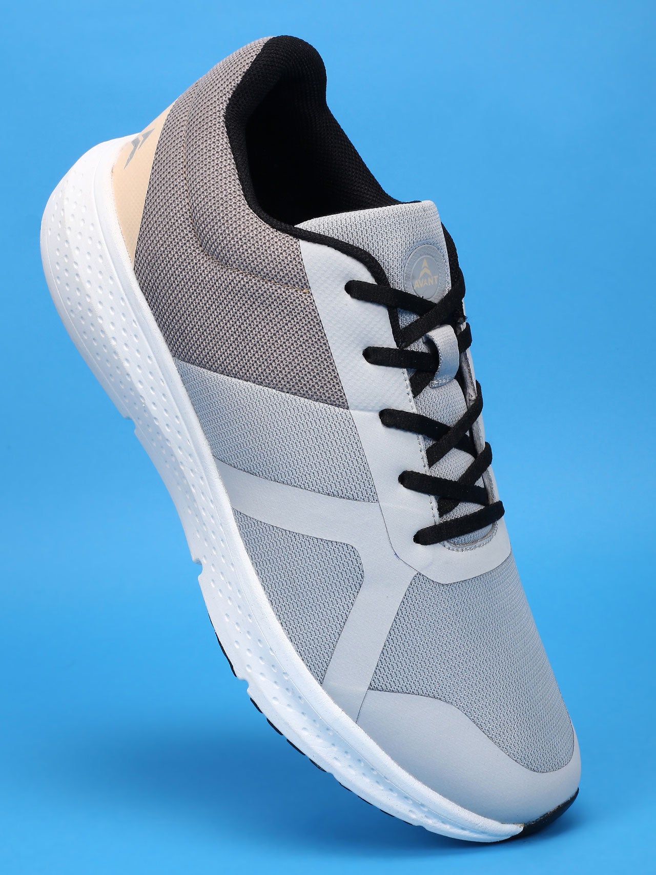 Avant Men's StrideX Sneaker Shoes - Lt Grey/Peach