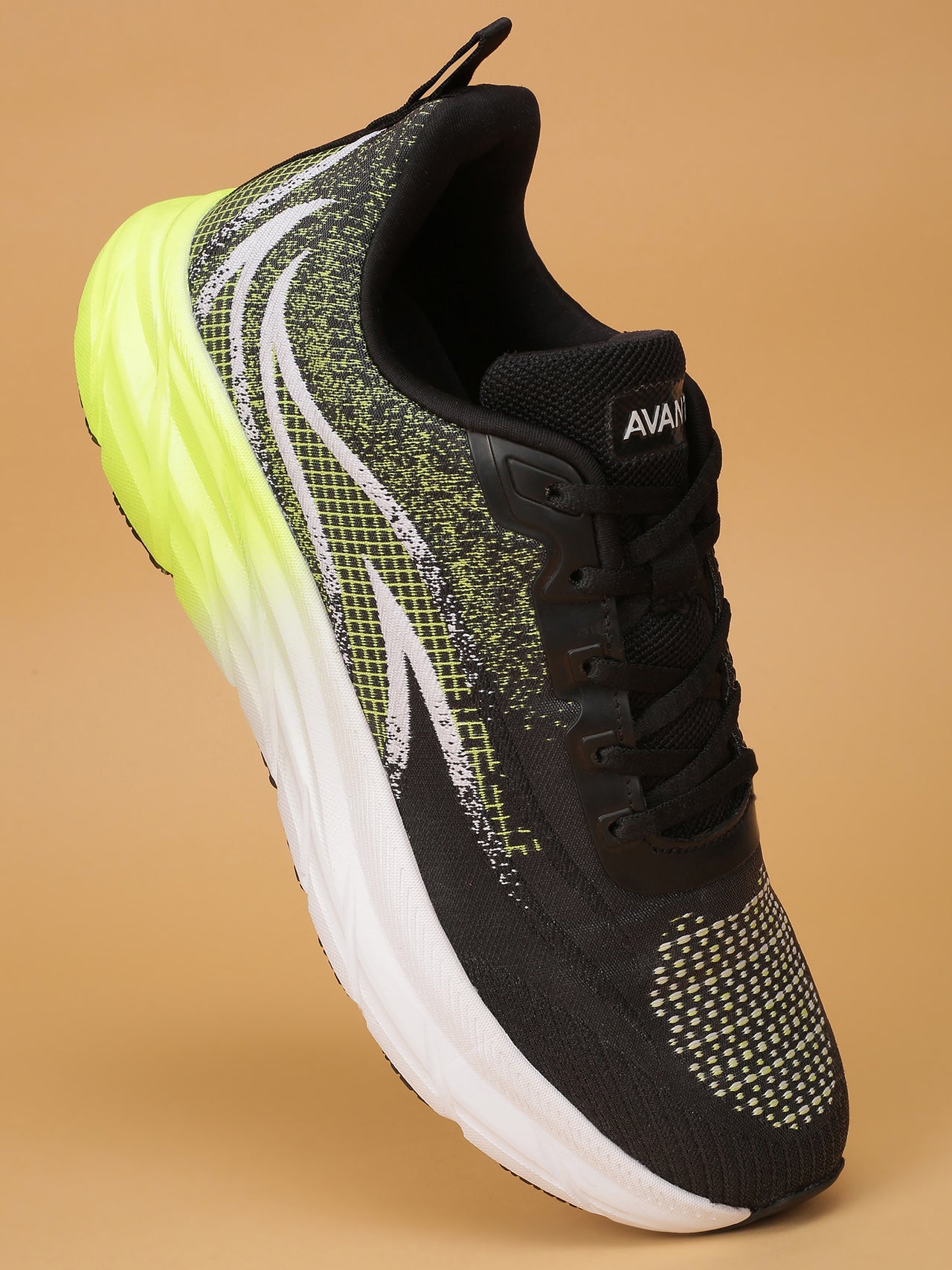 Avant Men's SonicWave Running Shoes - Black/Neon Green
