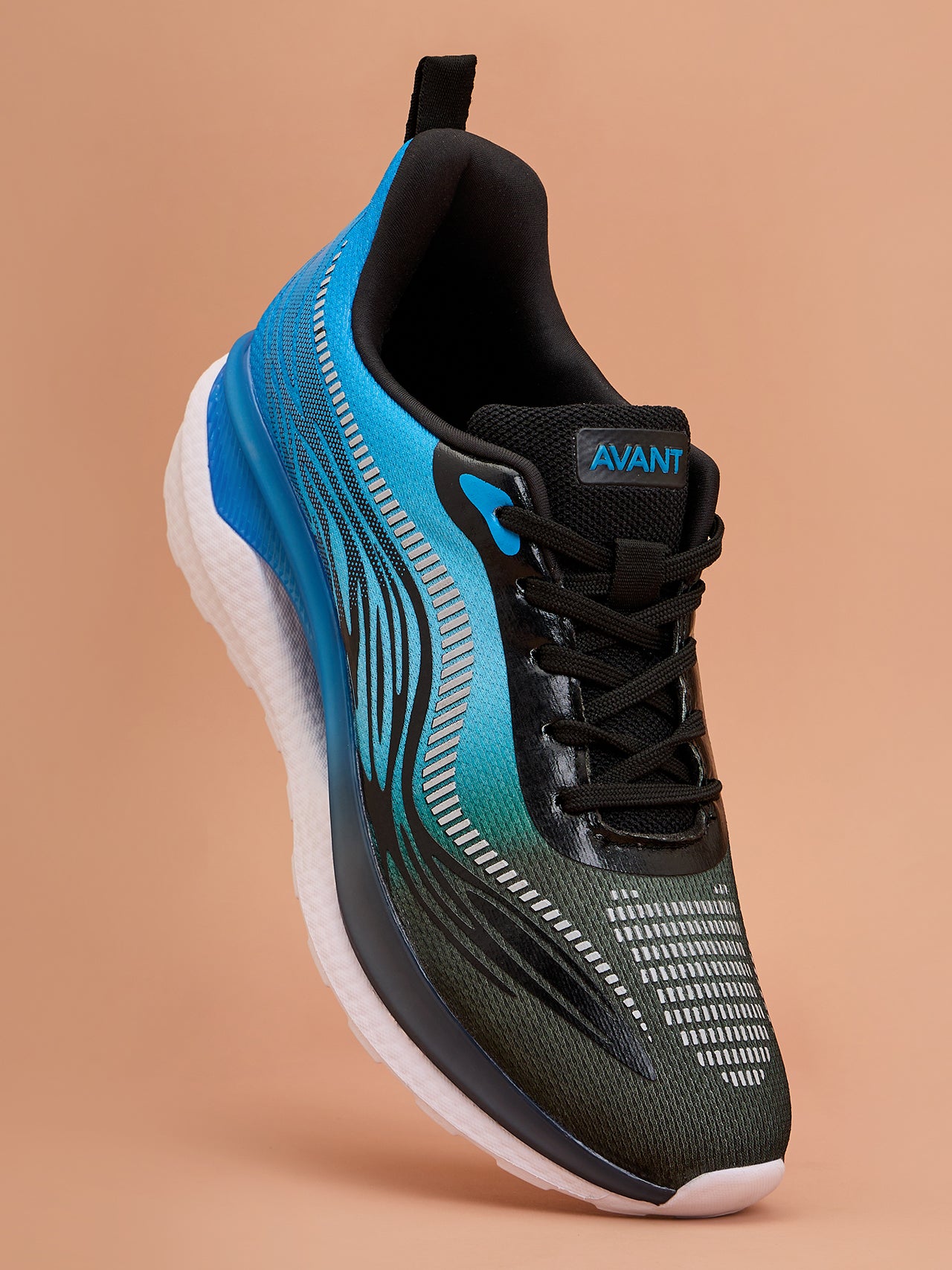 Avant Men's Hexagon Sports shoes - Black/Sky Blue