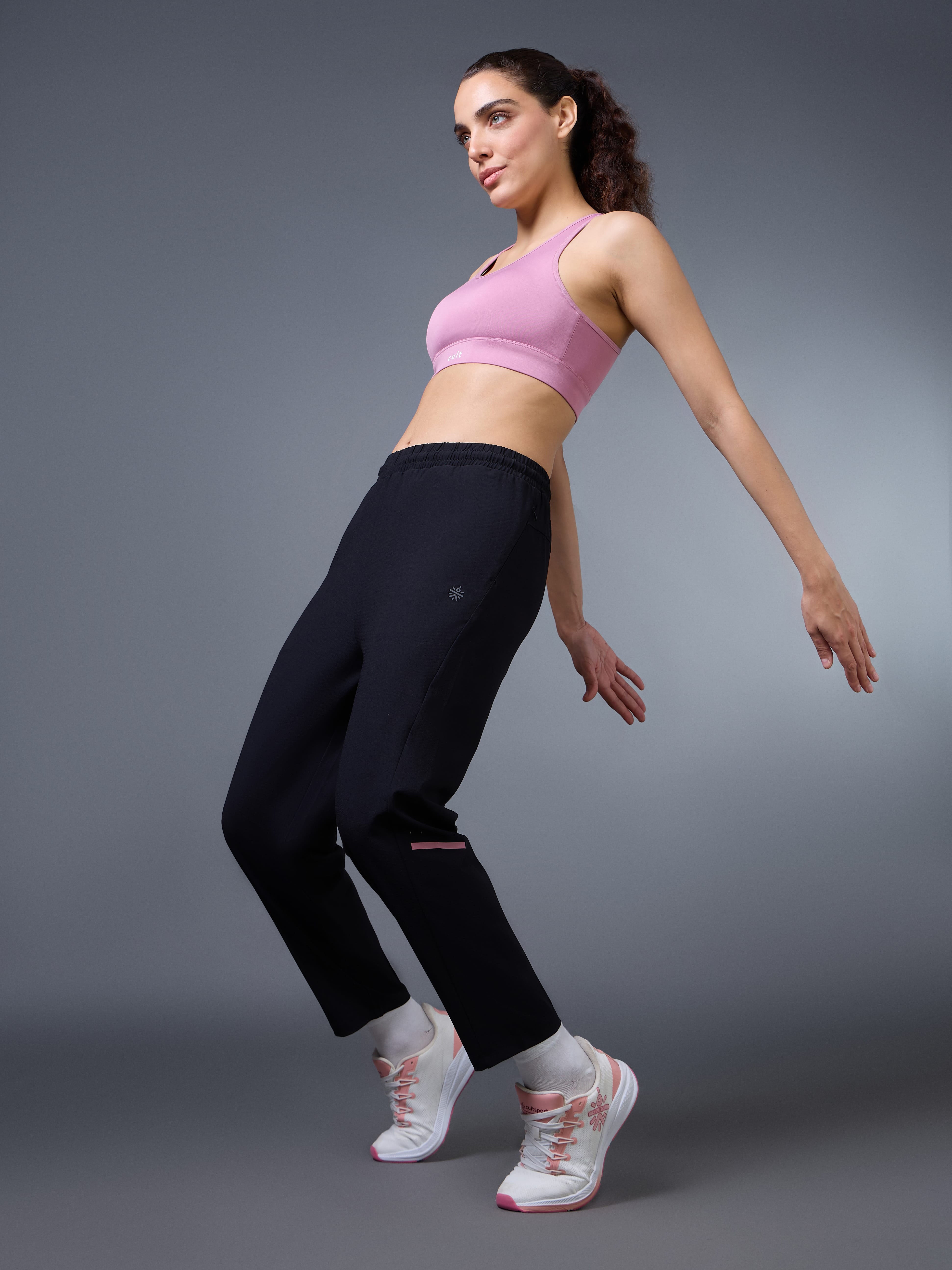 Women's Black Impact Training Cropped Trackpants