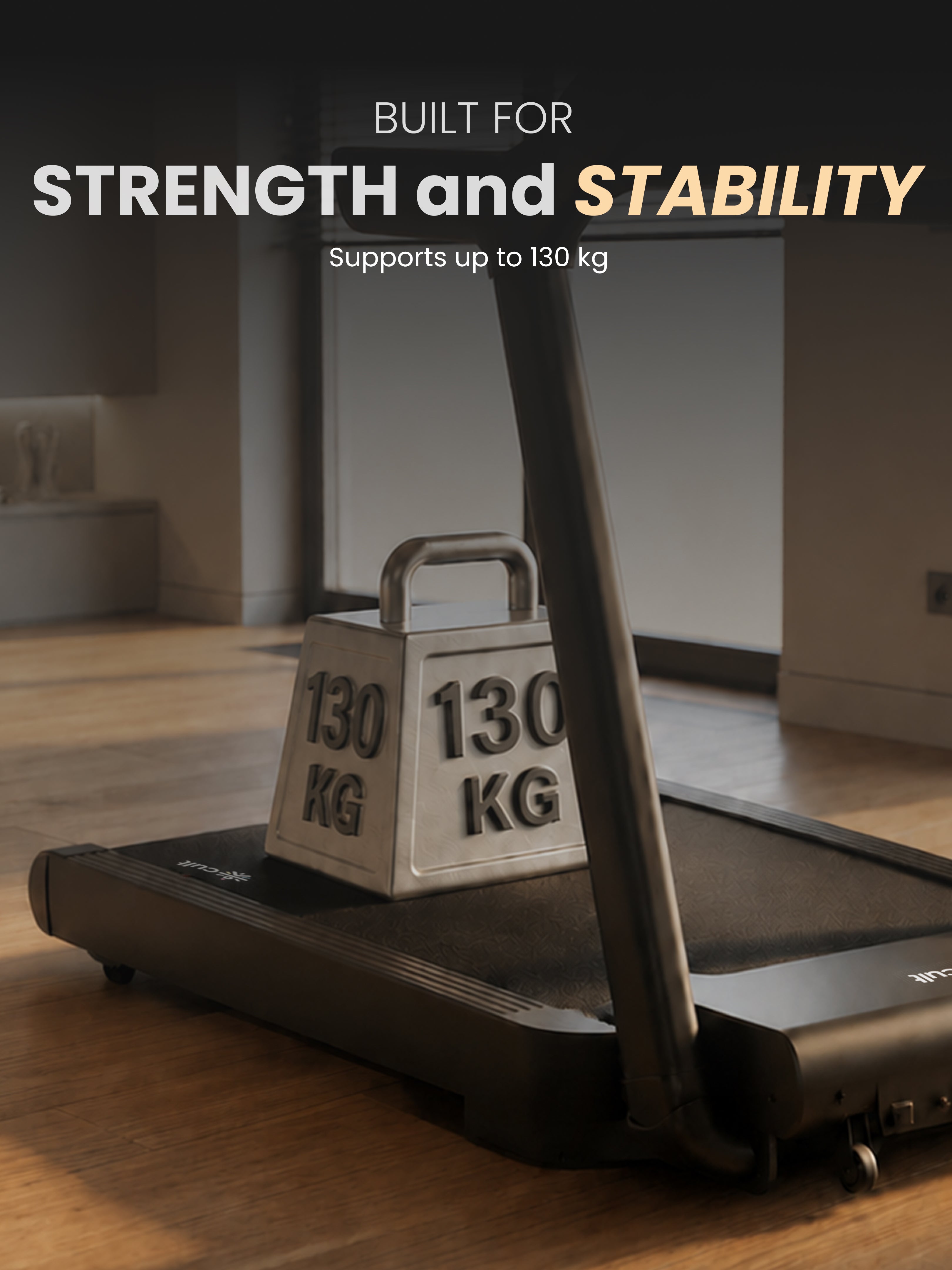 Cult SmartStride CanoasPro 5 HP BLDC Treadmill with 4 Shock Absorbers for Enhanced Cushioning & Reduced Knee Impact |130 kg User Capacity | 25-Level Auto Incline | 16 km/h Max Speed ( Black)